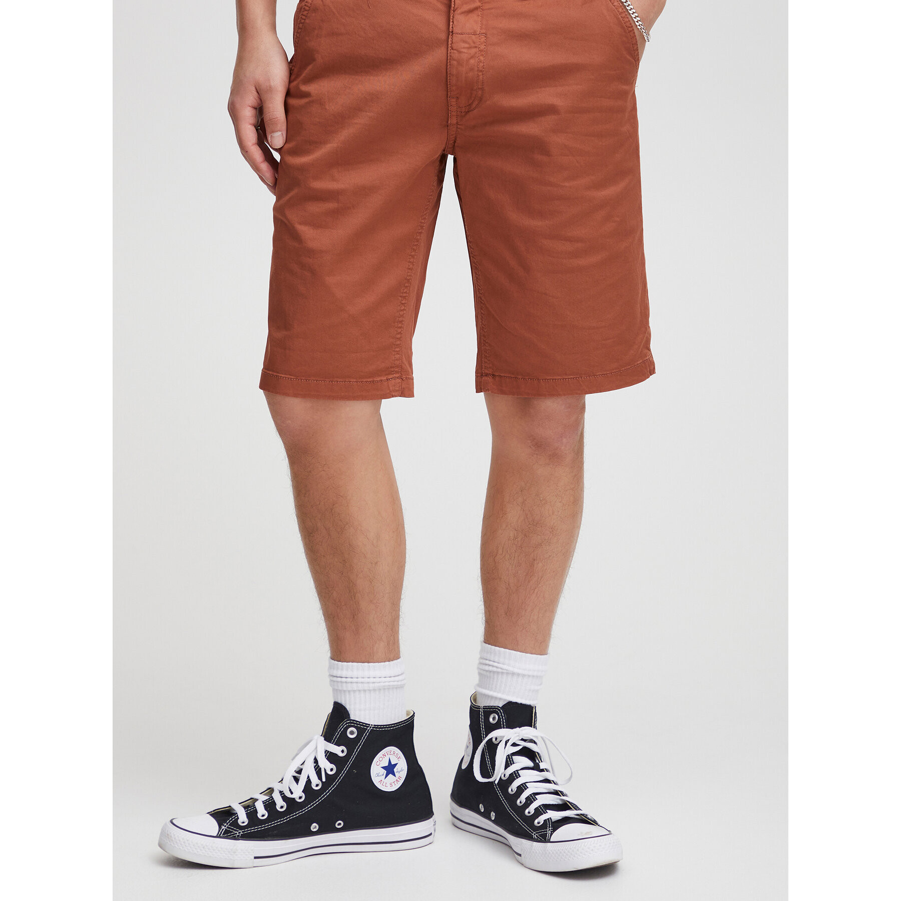 Blend Шорти от плат 20715125 Кафяв Slim Fit - Pepit.bg
