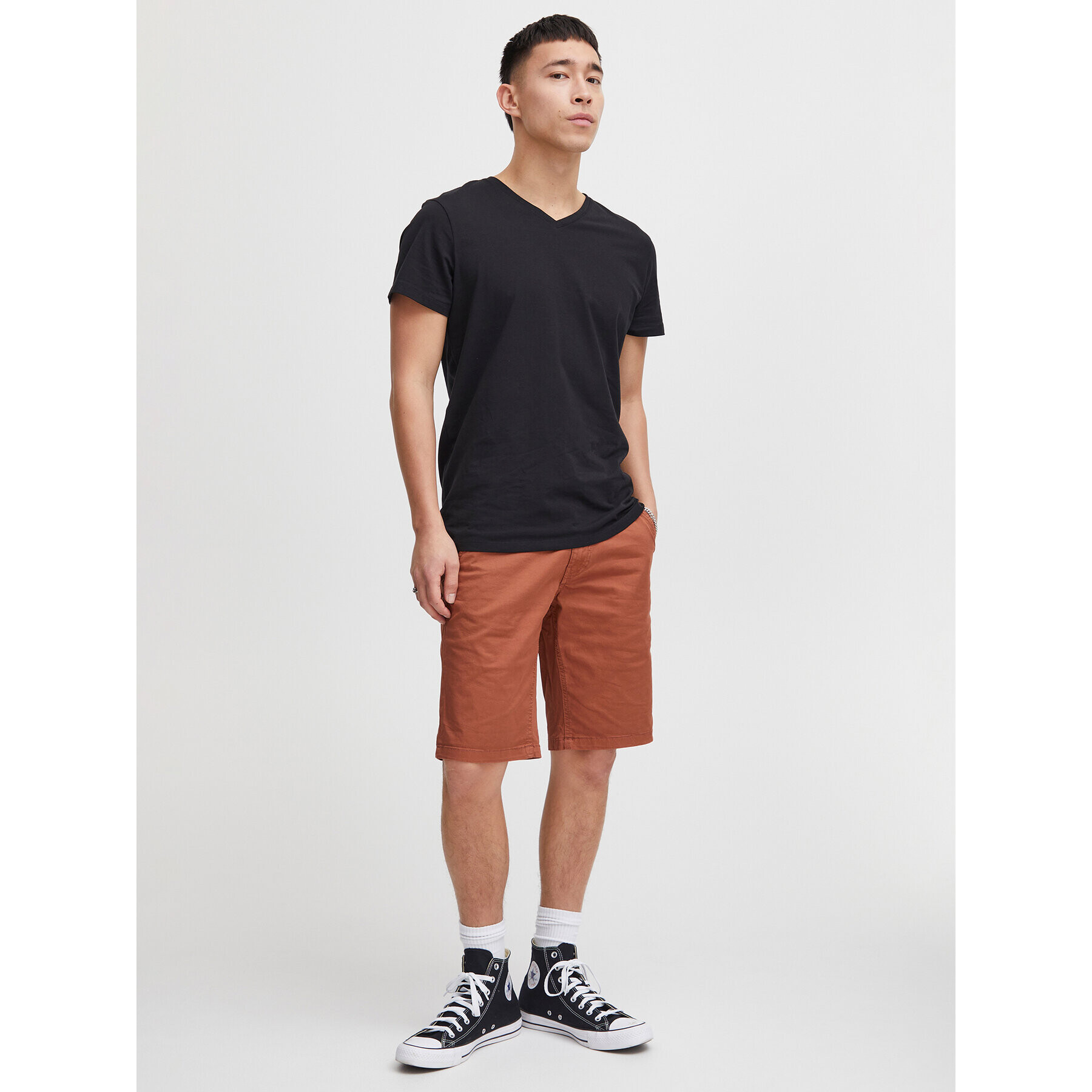 Blend Шорти от плат 20715125 Кафяв Slim Fit - Pepit.bg