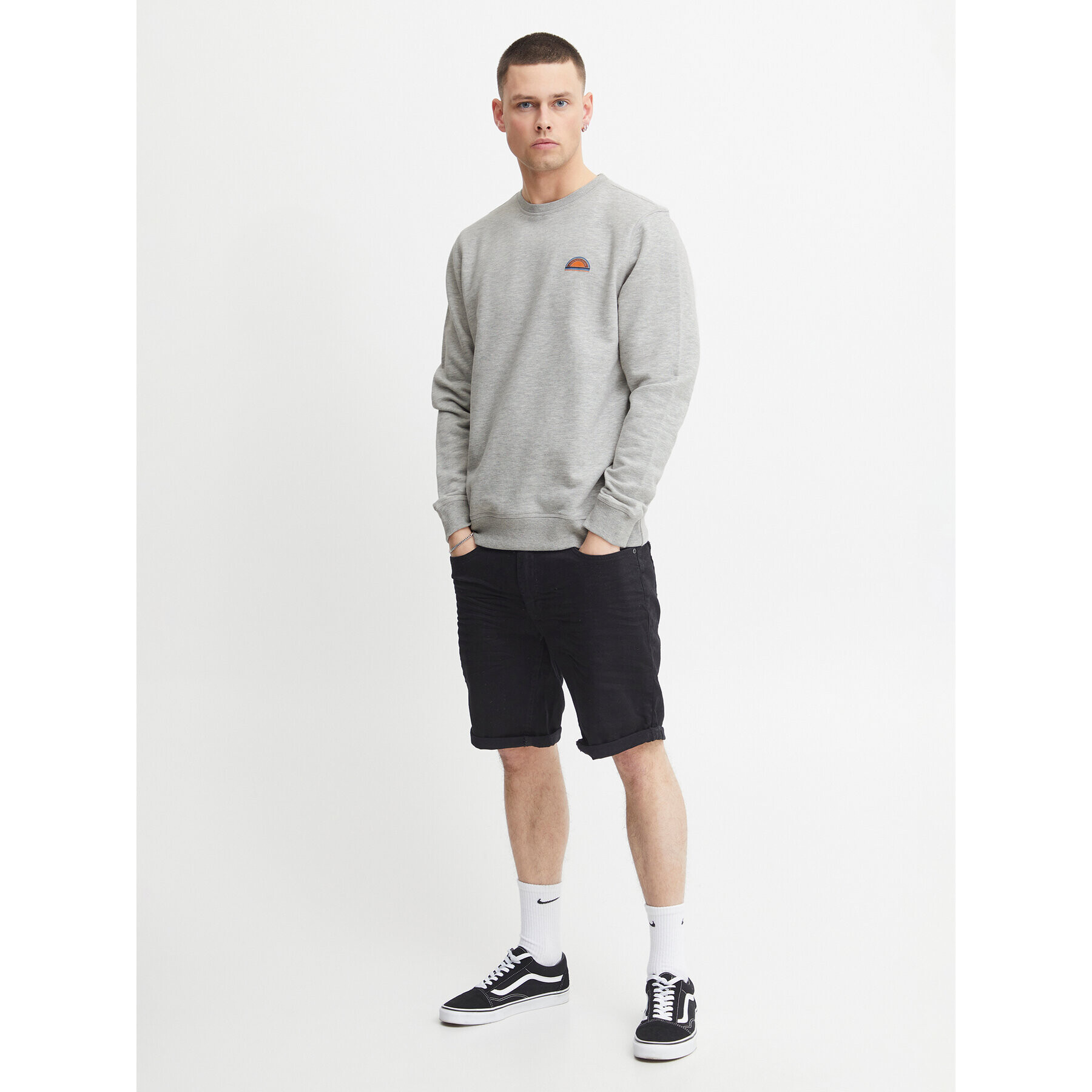 Blend Суитшърт 20715055 Сив Regular Fit - Pepit.bg