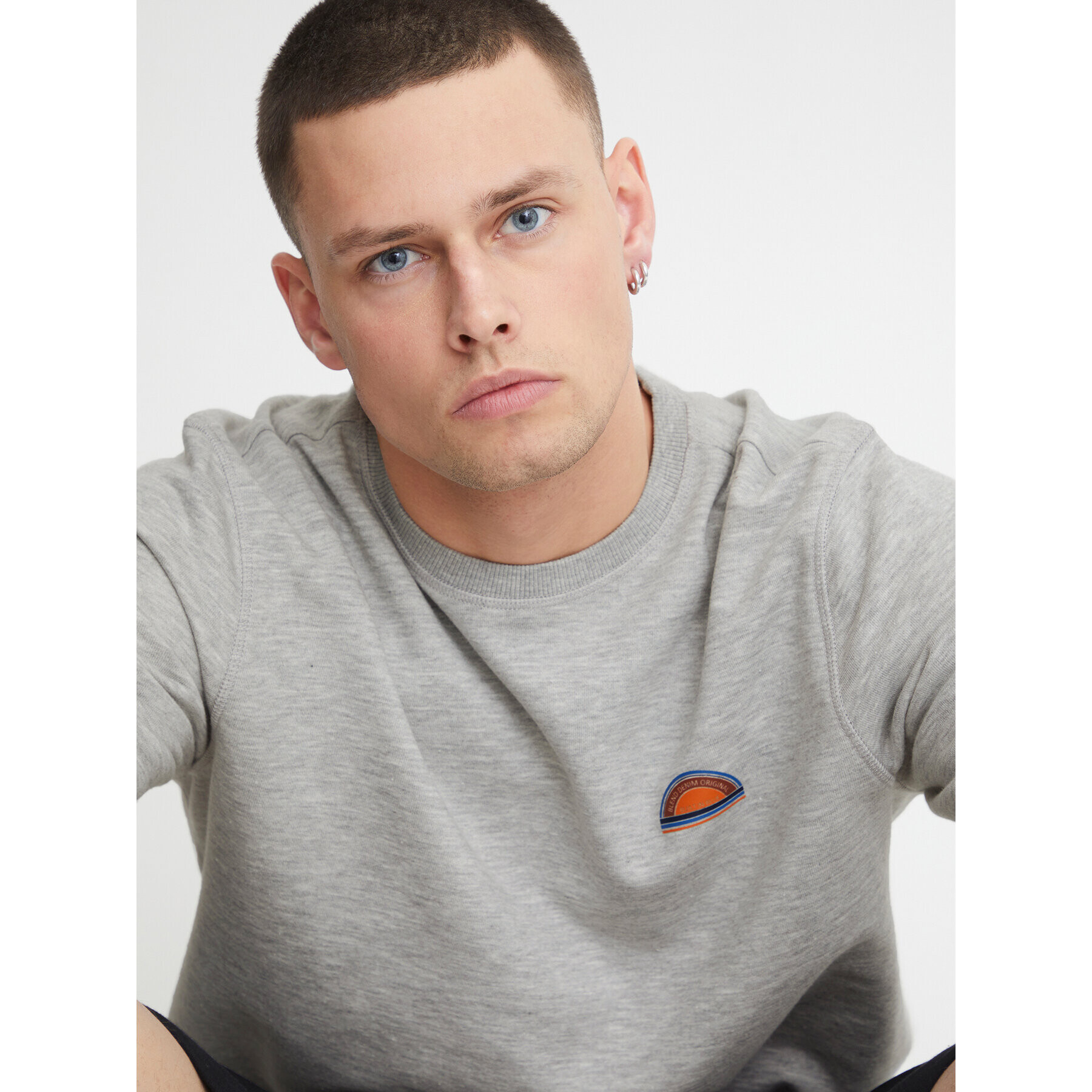 Blend Суитшърт 20715055 Сив Regular Fit - Pepit.bg