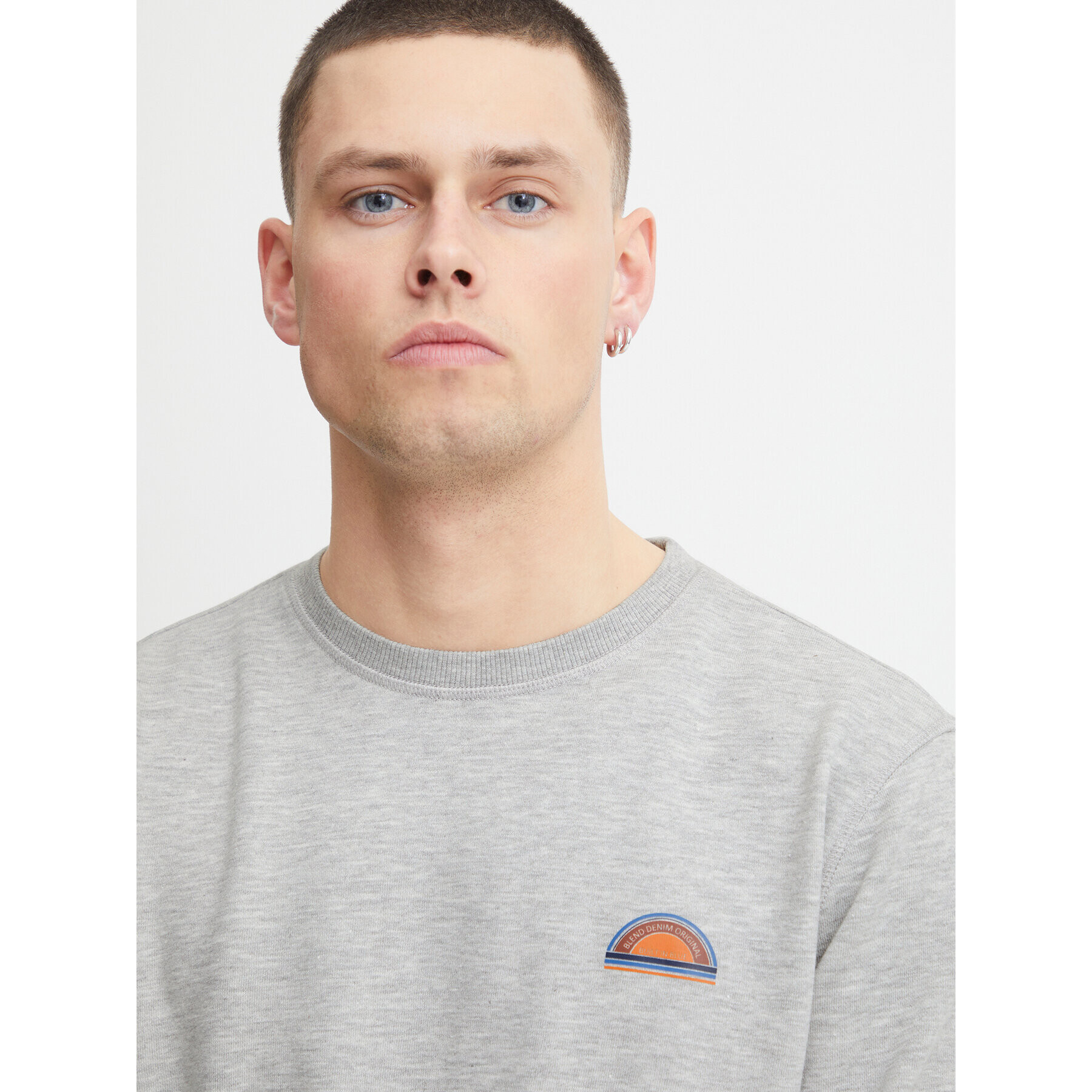 Blend Суитшърт 20715055 Сив Regular Fit - Pepit.bg