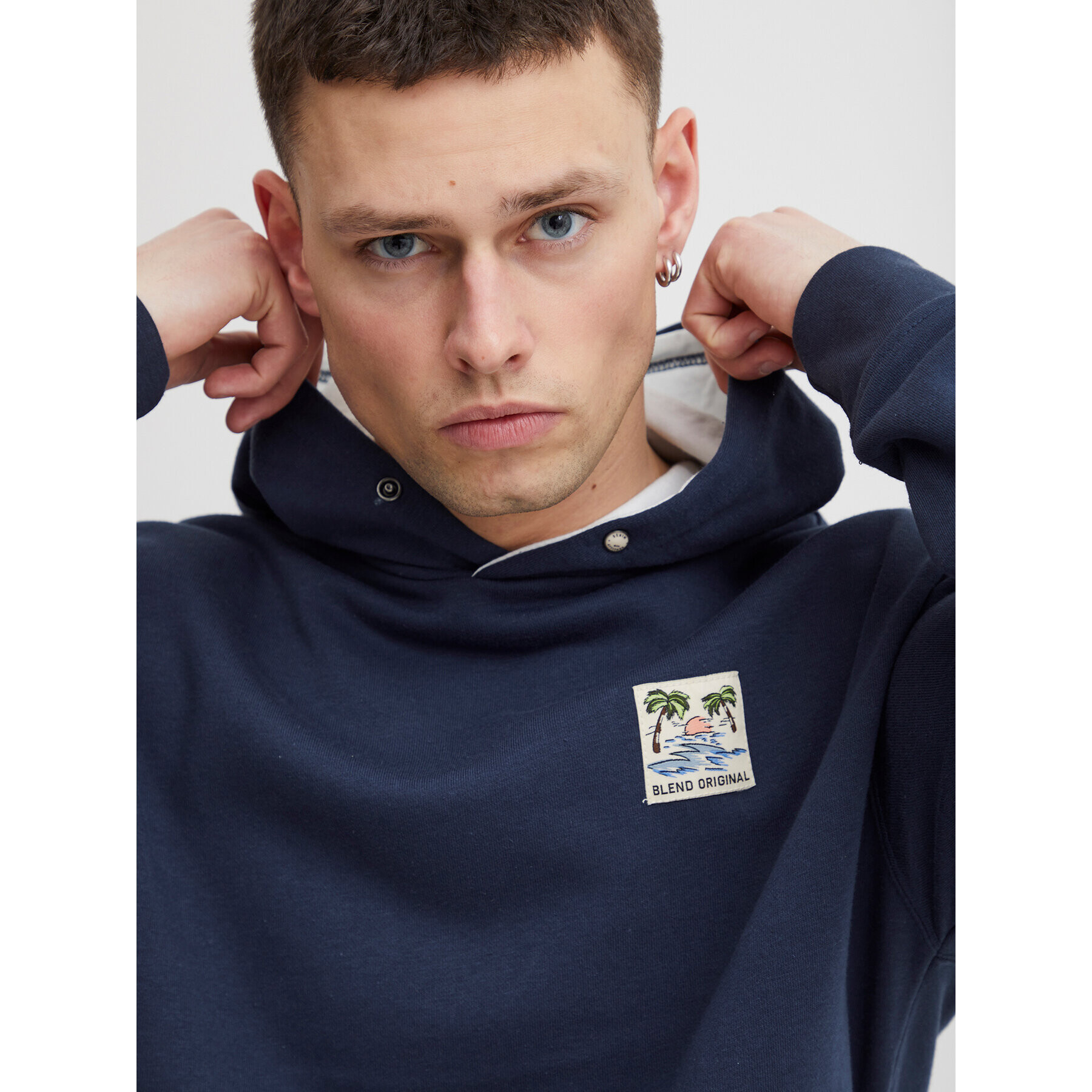 Blend Суитшърт 20715351 Тъмносин Regular Fit - Pepit.bg