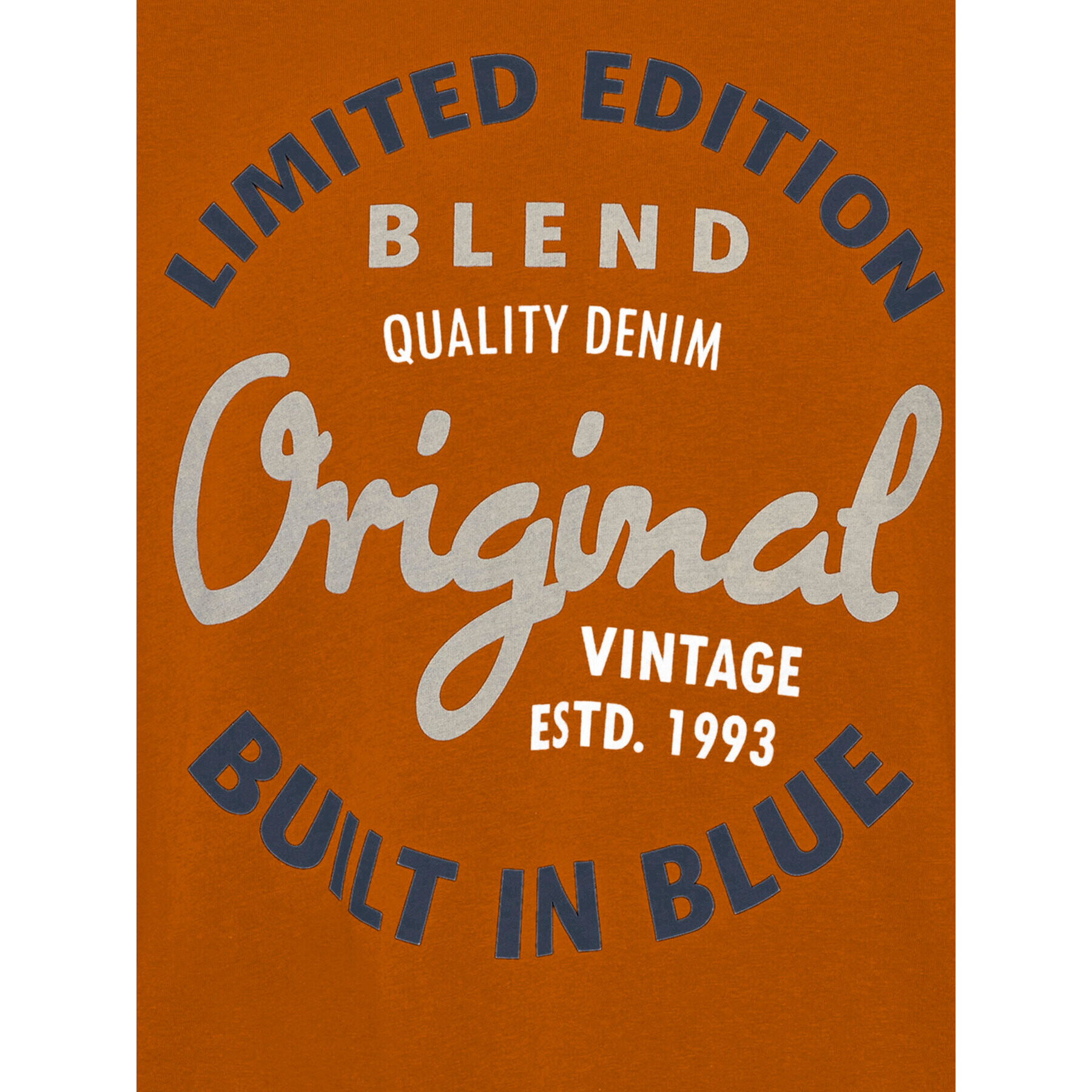 Blend Тениска с дълъг ръкав 20715771 Оранжев Regular Fit - Pepit.bg