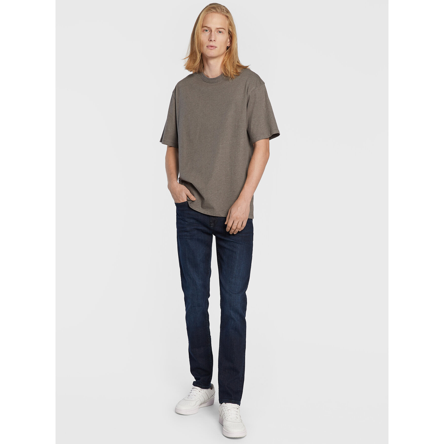 Blend Тишърт 20714251 Сив Oversize - Pepit.bg