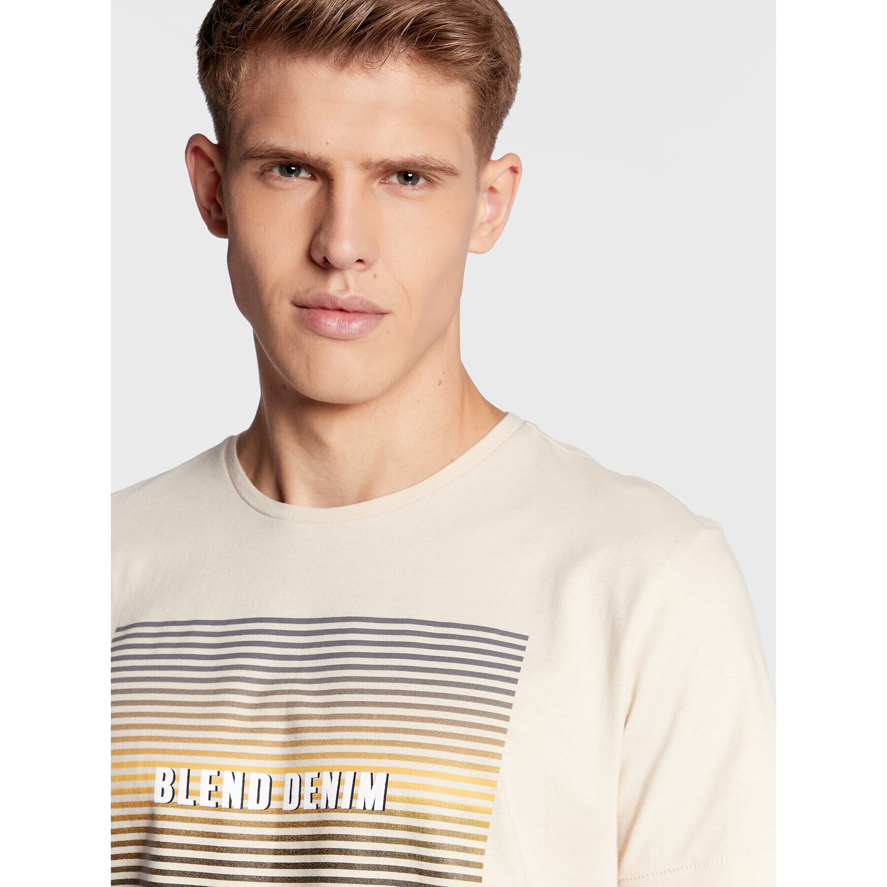 Blend Тишърт 20714570 Бежов Regular Fit - Pepit.bg
