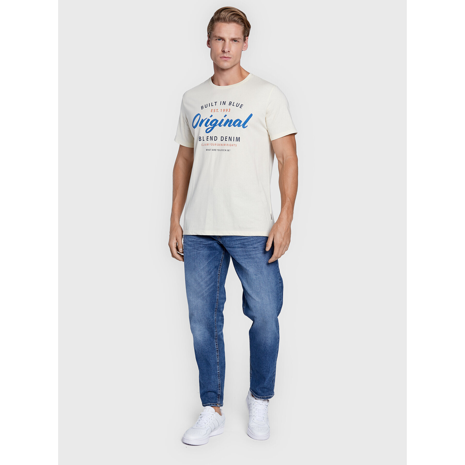 Blend Тишърт 20714719 Жълт Regular Fit - Pepit.bg