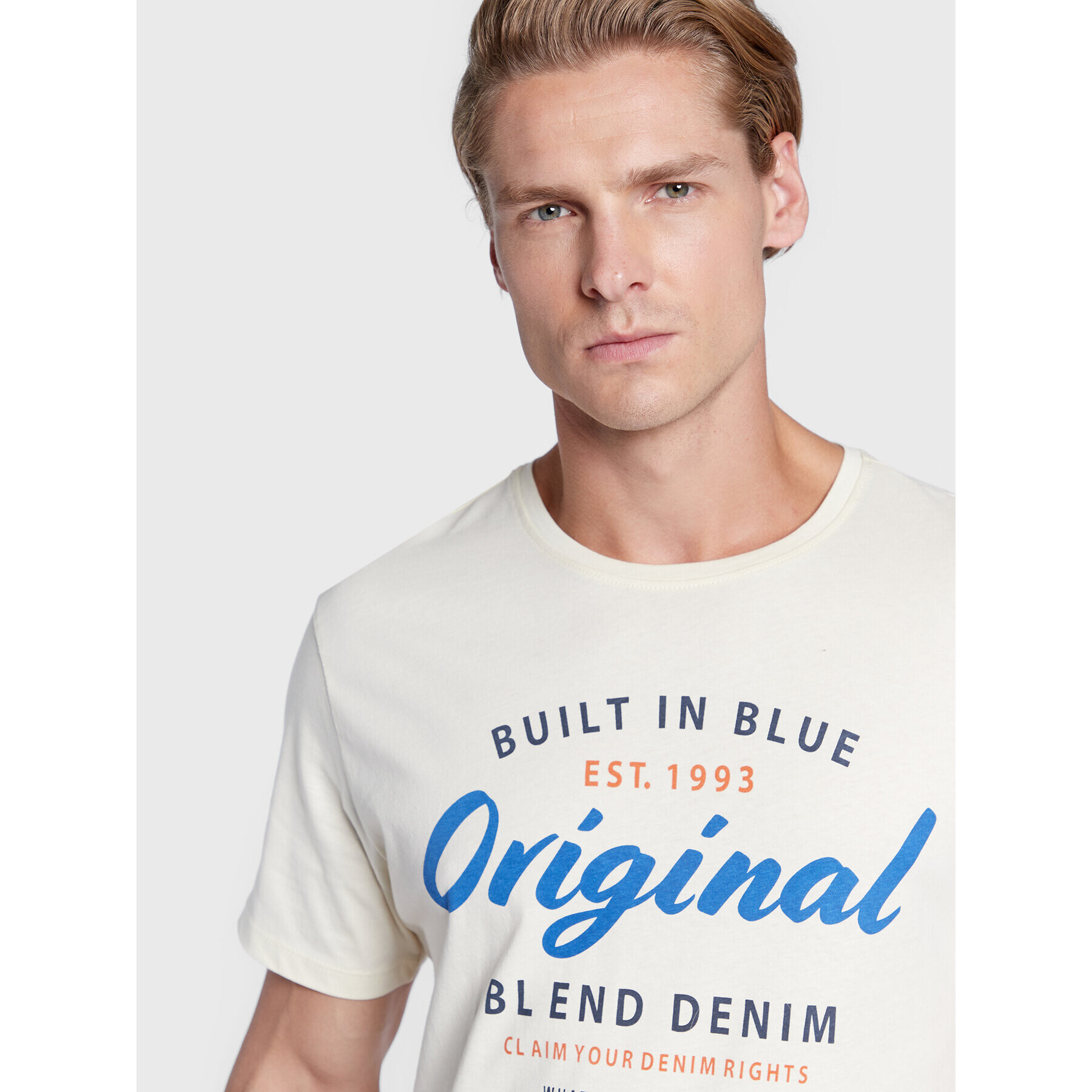 Blend Тишърт 20714719 Жълт Regular Fit - Pepit.bg