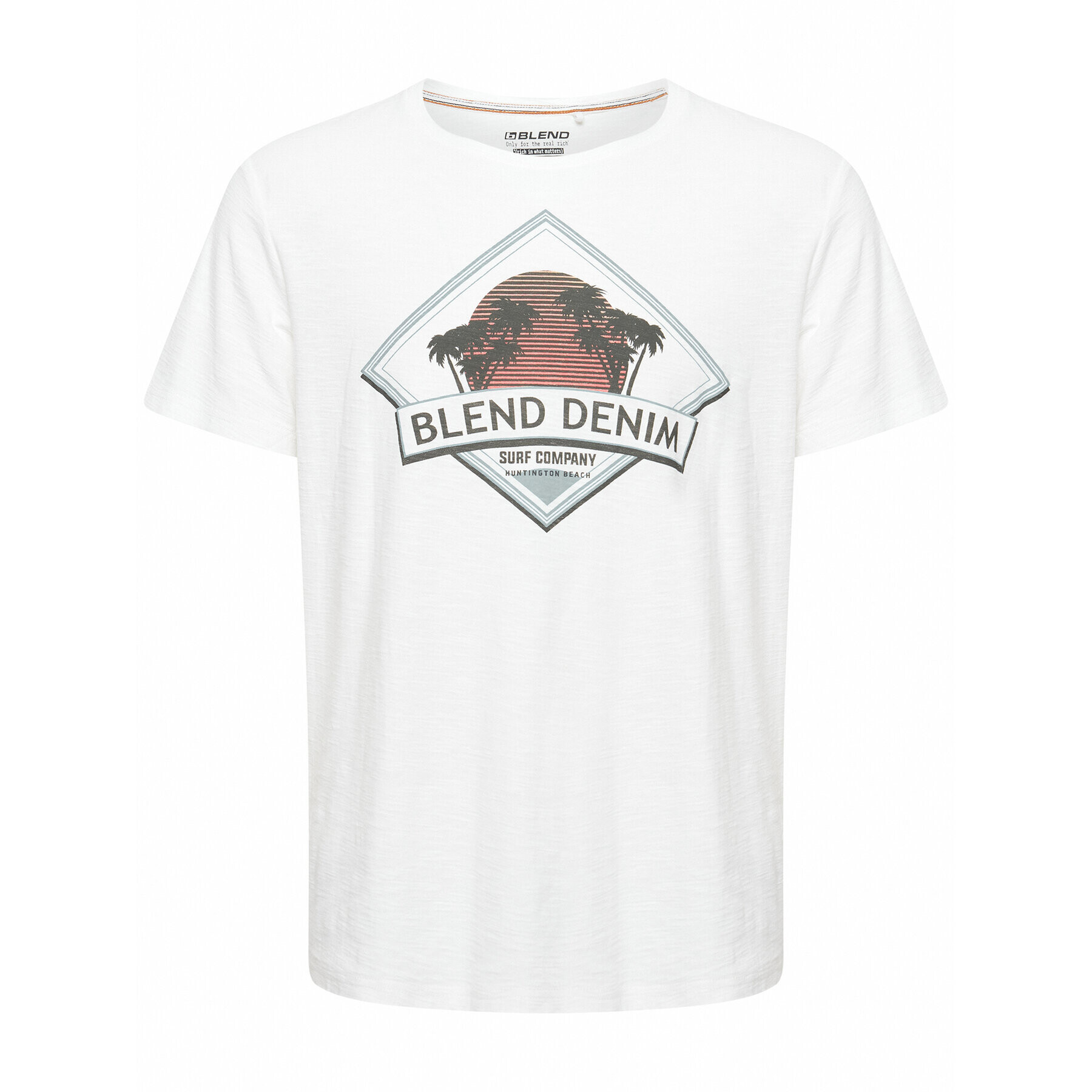 Blend Тишърт 20715306 Бял Regular Fit - Pepit.bg