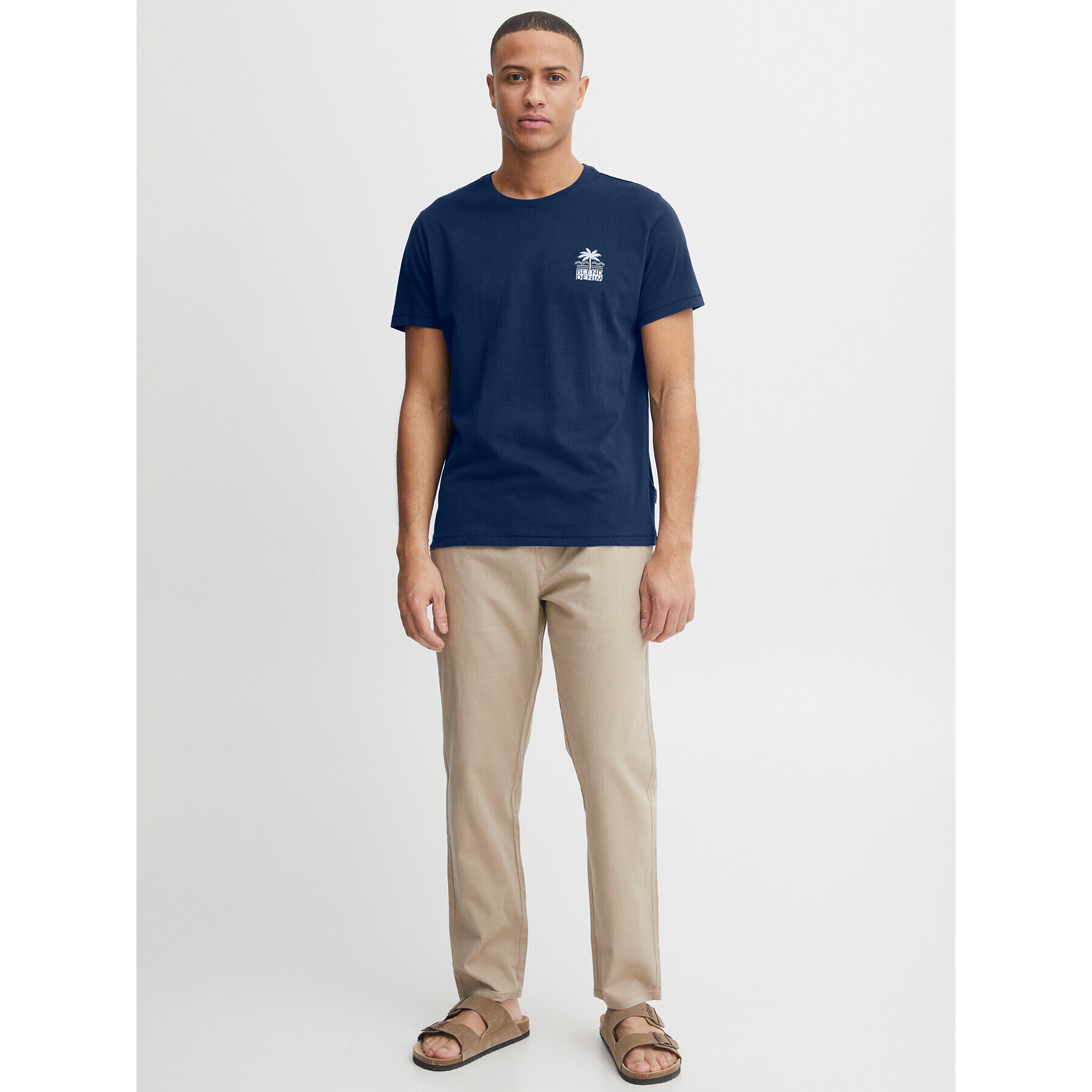 Blend Тишърт 20715313 Тъмносин Regular Fit - Pepit.bg