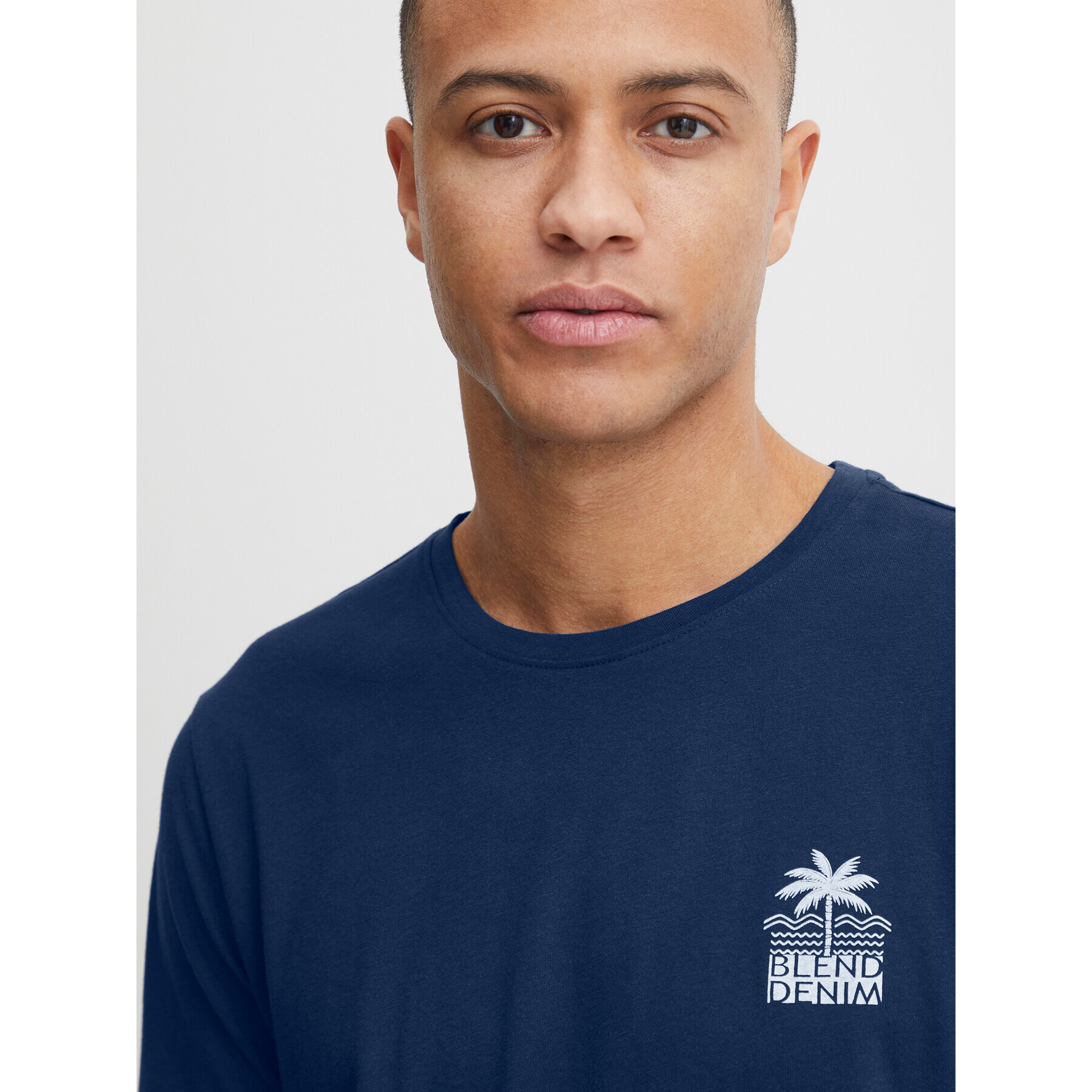 Blend Тишърт 20715313 Тъмносин Regular Fit - Pepit.bg