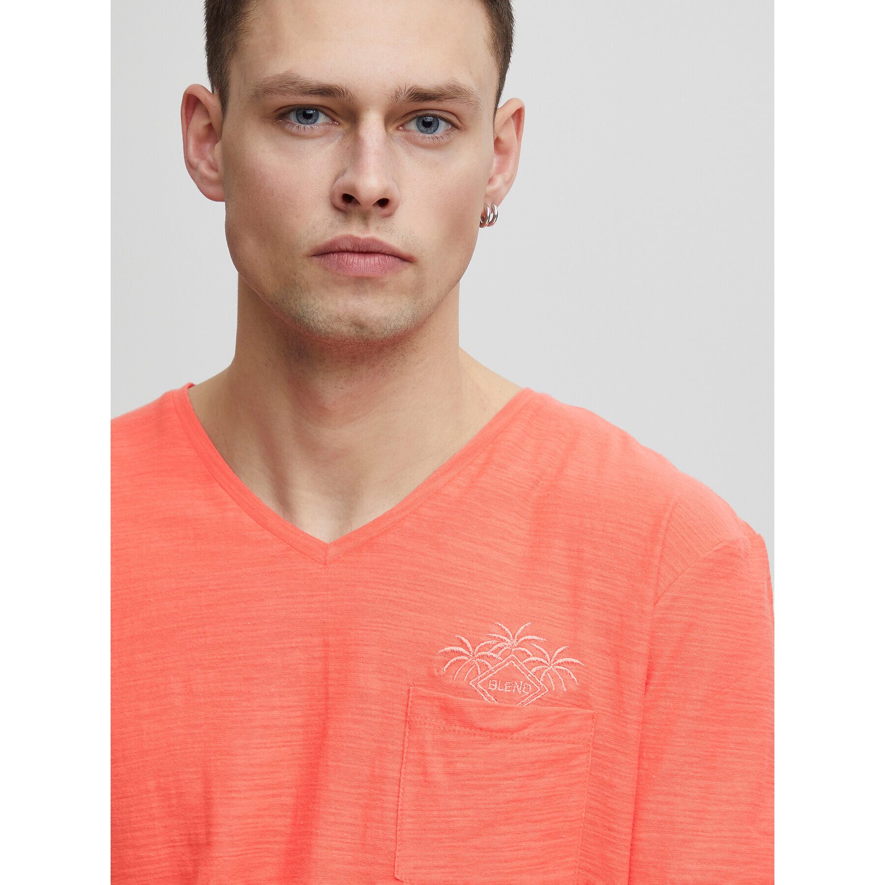 Blend Тишърт 20715337 Червен Regular Fit - Pepit.bg