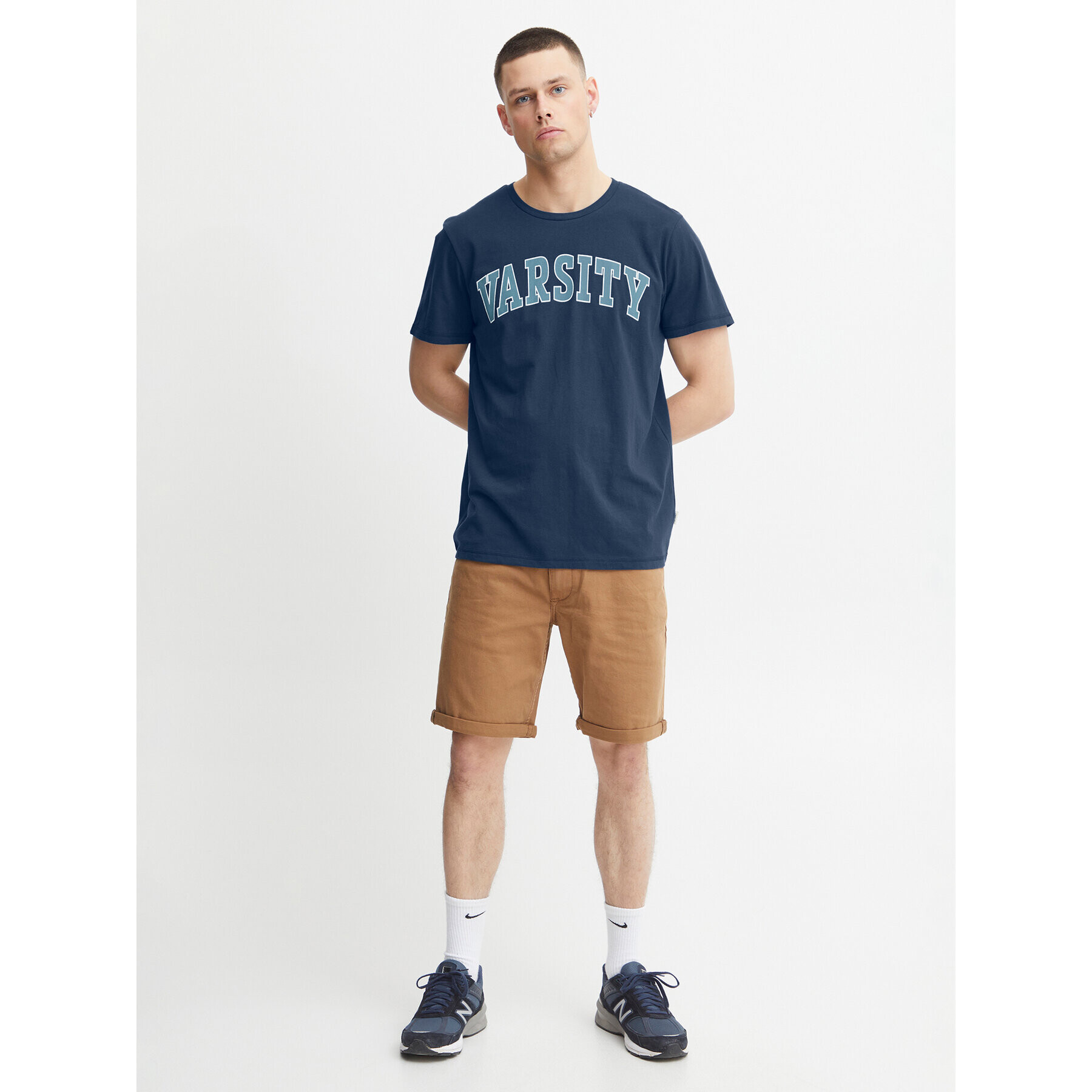 Blend Тишърт 20715371 Тъмносин Regular Fit - Pepit.bg