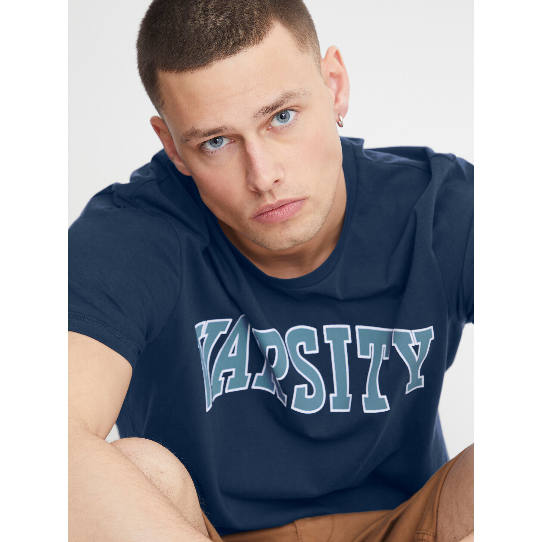 Blend Тишърт 20715371 Тъмносин Regular Fit - Pepit.bg