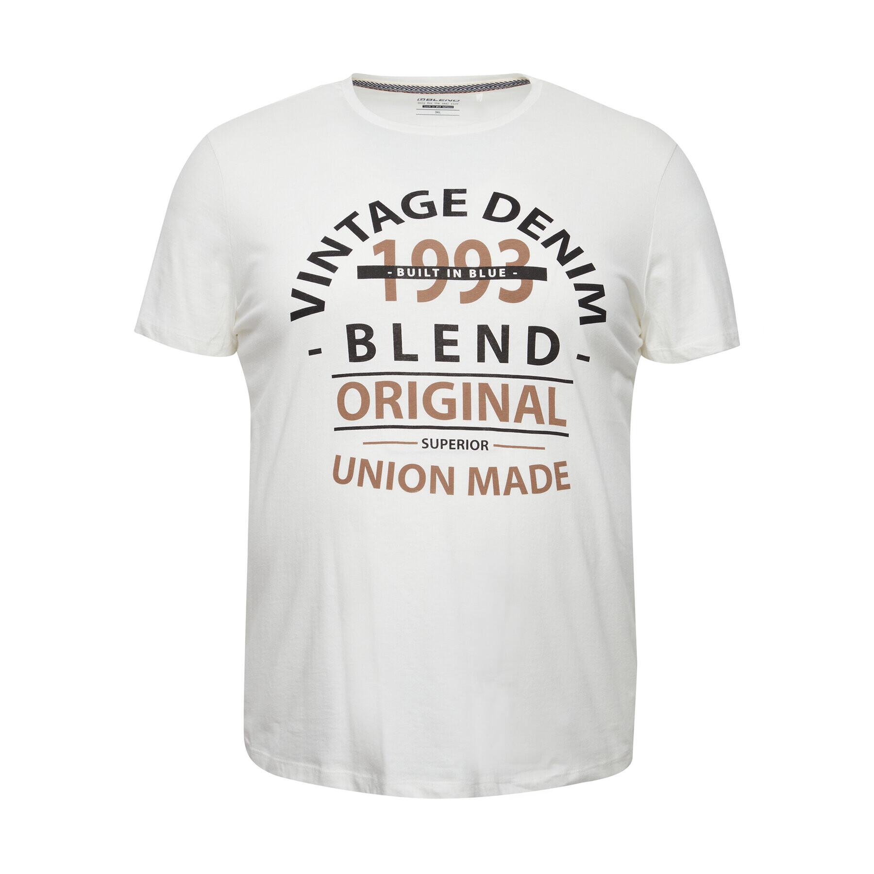 Blend Тишърт 20715749 Бял Regular Fit - Pepit.bg