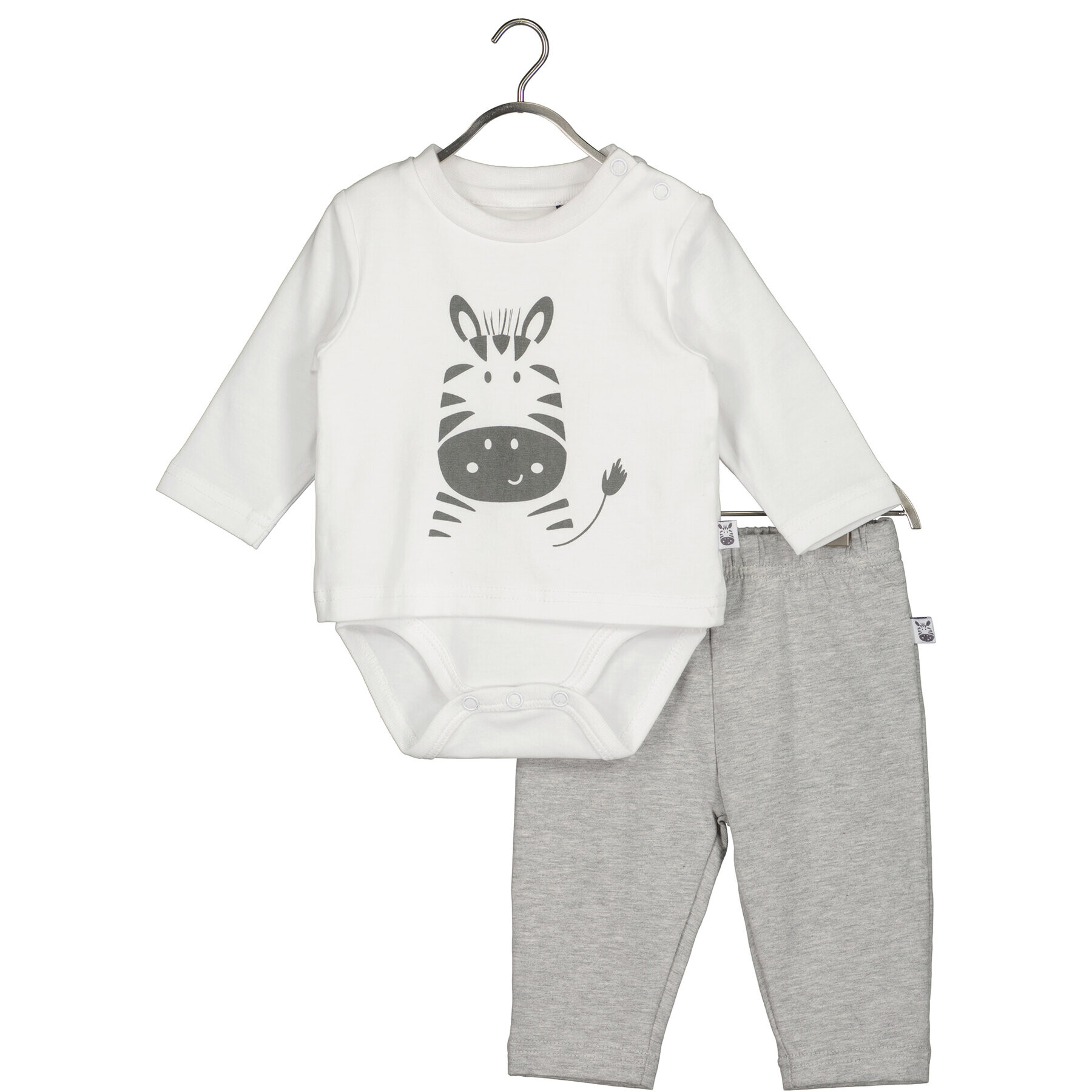 Blue Seven Комплект боди и панталон 422193 X Бял Regular Fit - Pepit.bg