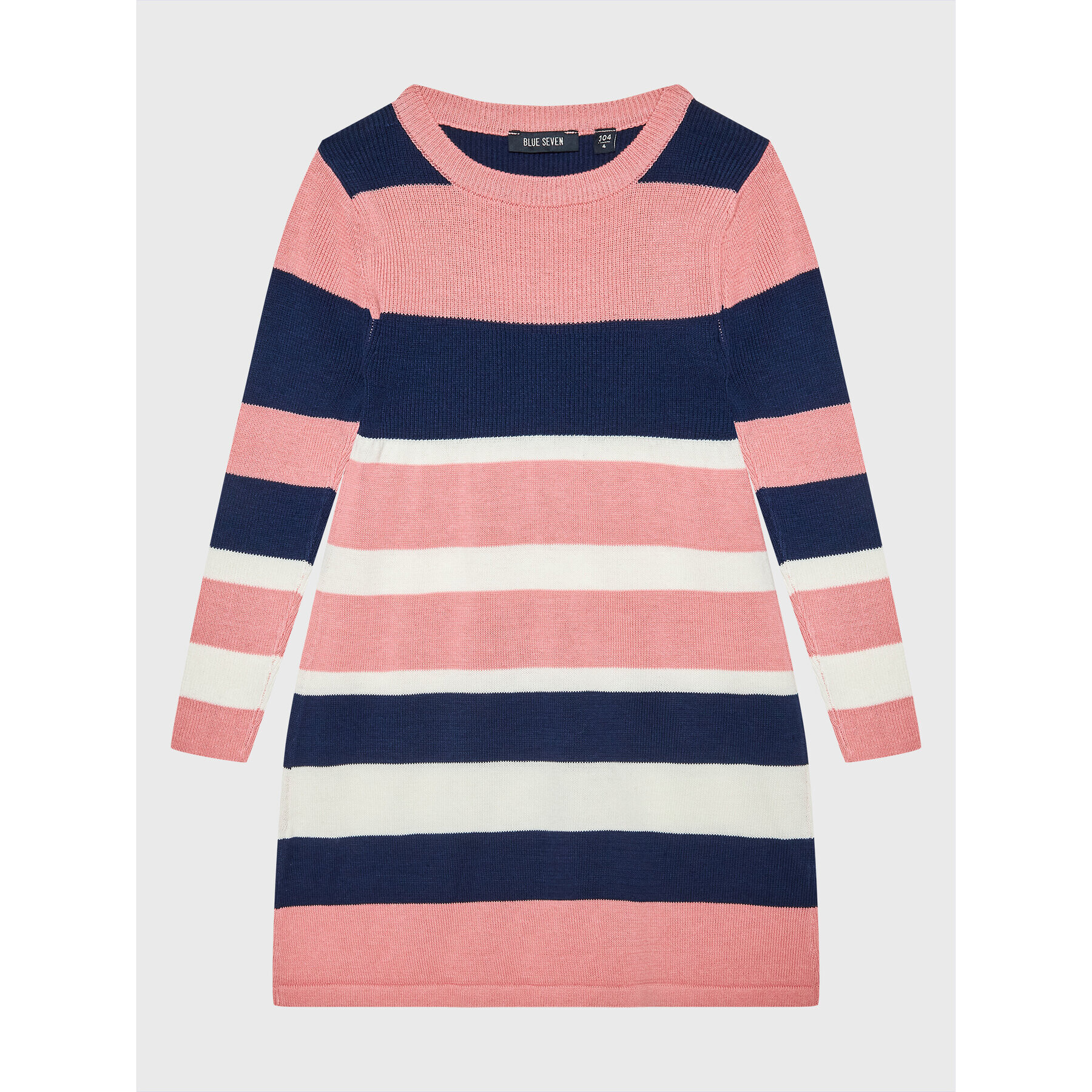 Blue Seven Плетена рокля 773631 Розов Regular Fit - Pepit.bg