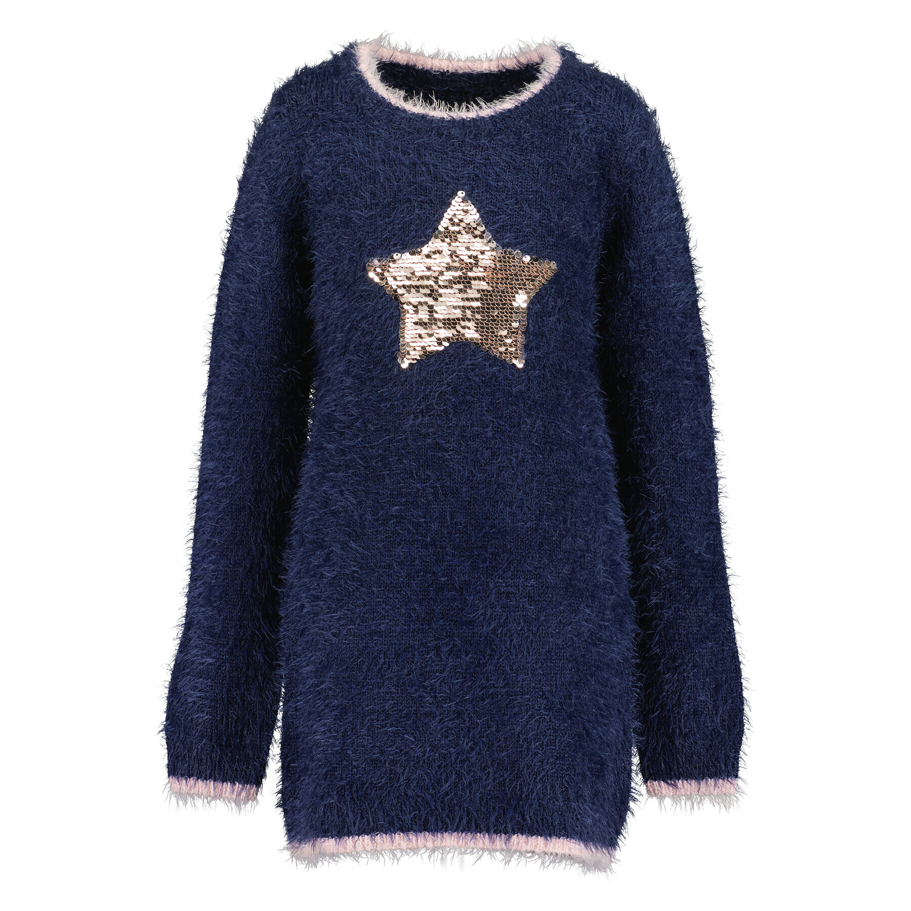 Blue Seven Плетена рокля 773666 X Тъмносин Regular Fit - Pepit.bg