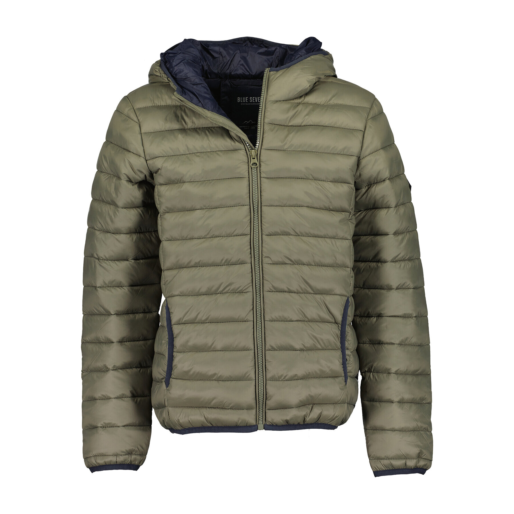 Blue Seven Пухено яке 697031 Зелен Regular Fit - Pepit.bg