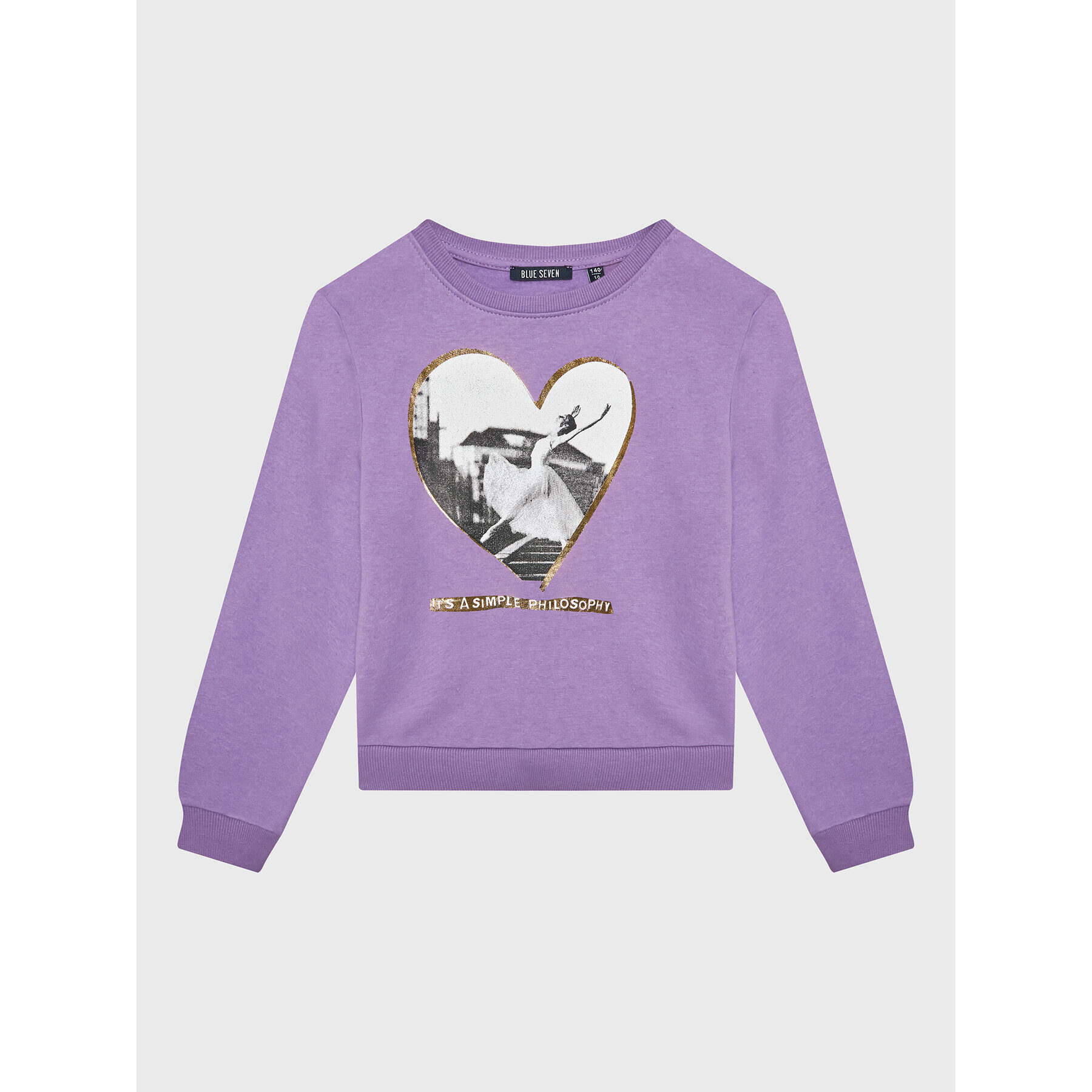 Blue Seven Суитшърт 570124 Виолетов Regular Fit - Pepit.bg
