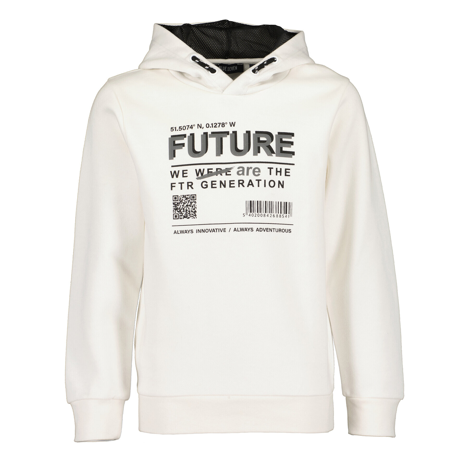 Blue Seven Суитшърт 670177 Бял Regular Fit - Pepit.bg