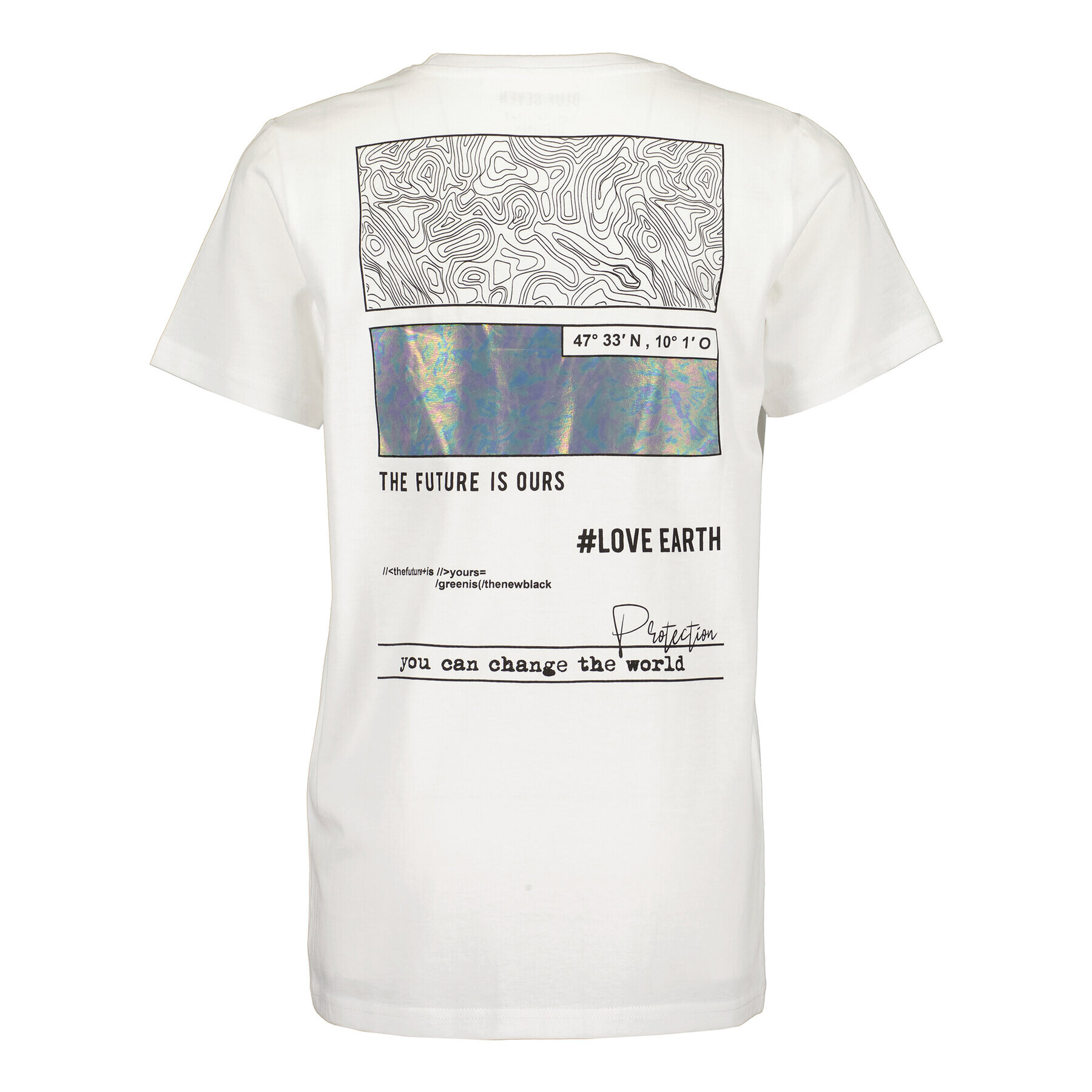 Blue Seven Тишърт 602789 X Бял Regular Fit - Pepit.bg