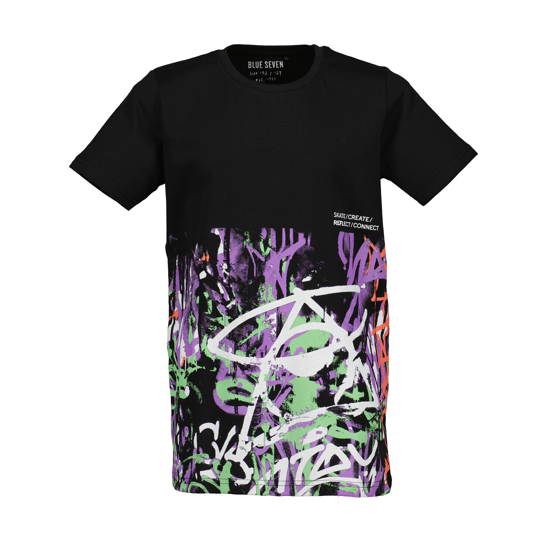 Blue Seven Тишърт 602810 X Черен Regular Fit - Pepit.bg
