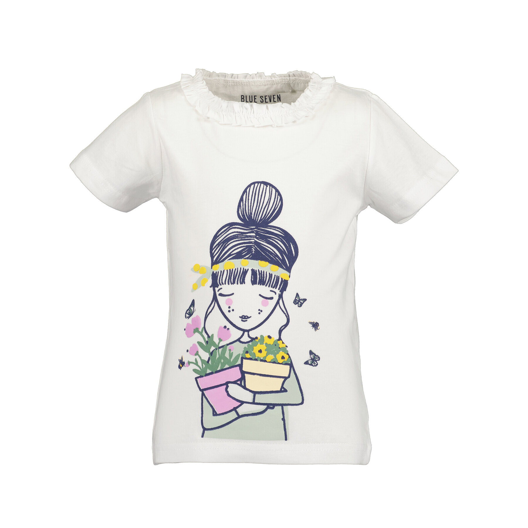 Blue Seven Тишърт 702280 X Бял Regular Fit - Pepit.bg