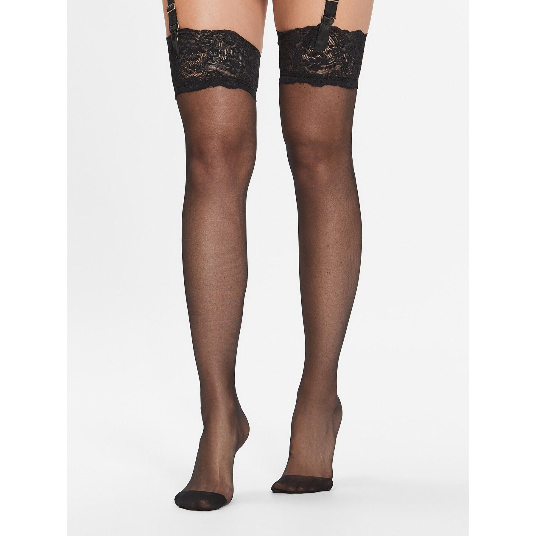 Bluebella Дамски силиконови чорапи Hold Ups 41458-BK Черен - Pepit.bg
