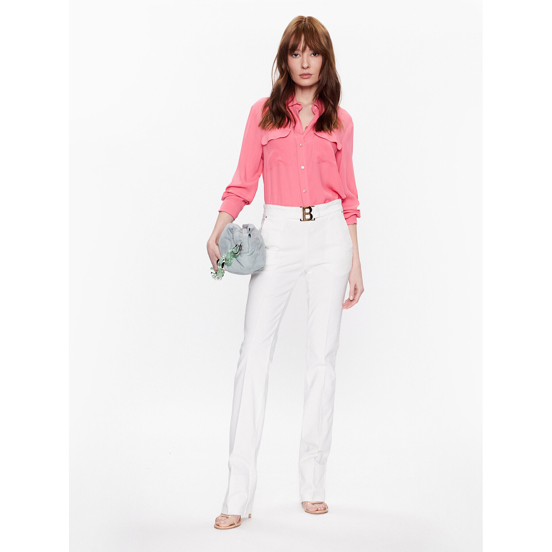 Blugirl Blumarine Дънки RA3142-T3546 Бял Straight Leg - Pepit.bg