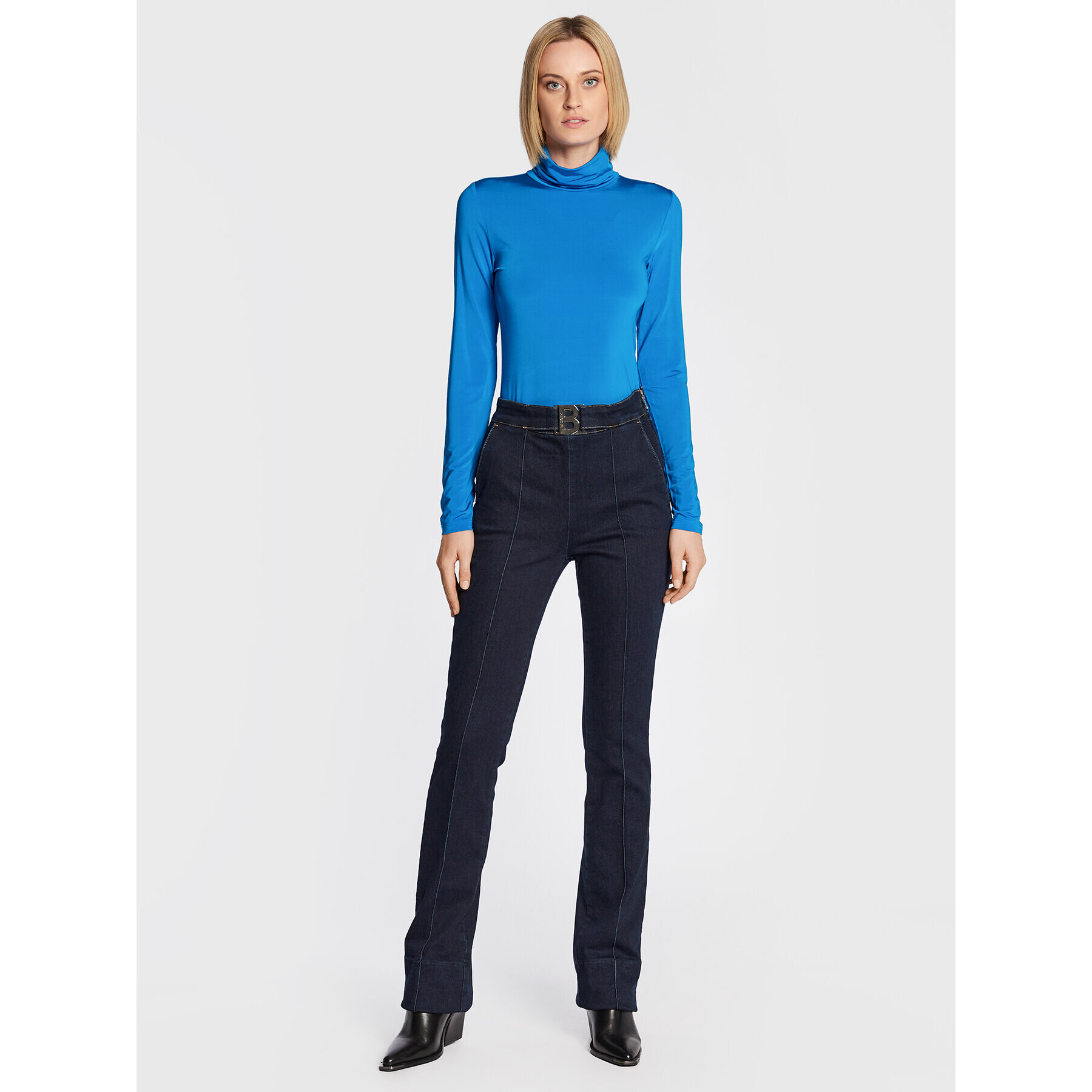Blugirl Blumarine Дънки RF2101-D4448 Тъмносин Flare Fit - Pepit.bg