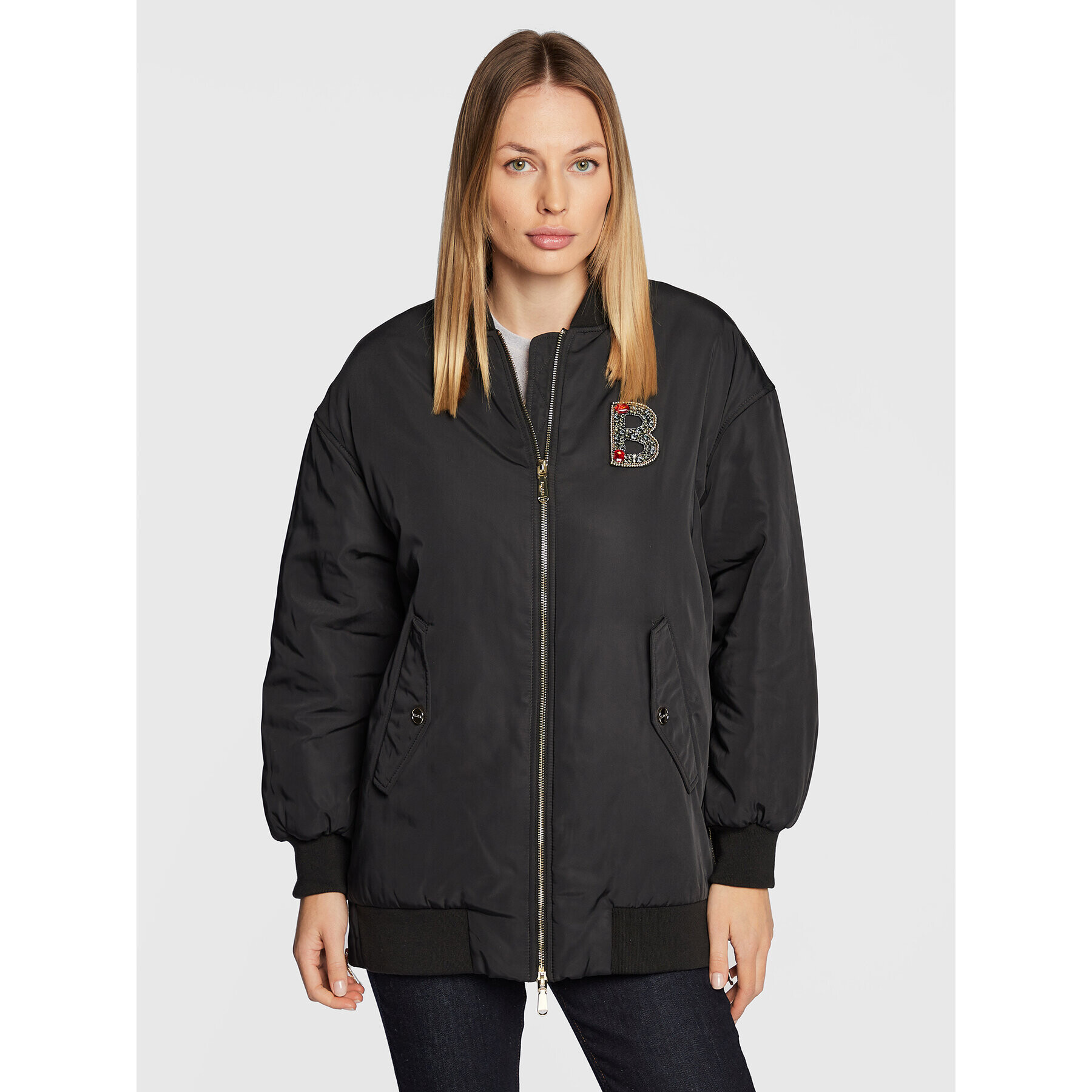 Blugirl Blumarine Яке бомбър RF2155-T3186 Черен Regular Fit - Pepit.bg