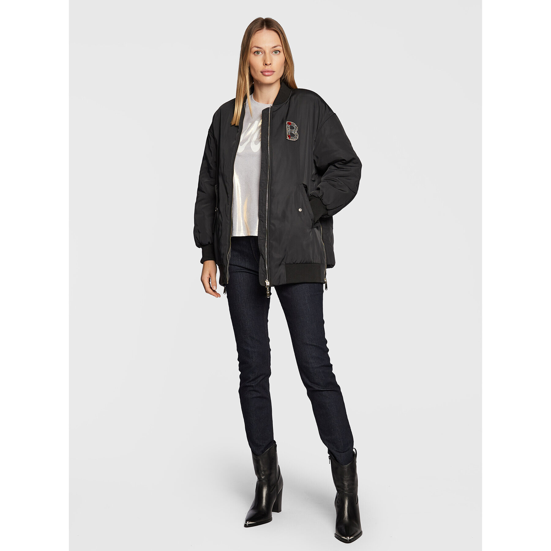 Blugirl Blumarine Яке бомбър RF2155-T3186 Черен Regular Fit - Pepit.bg