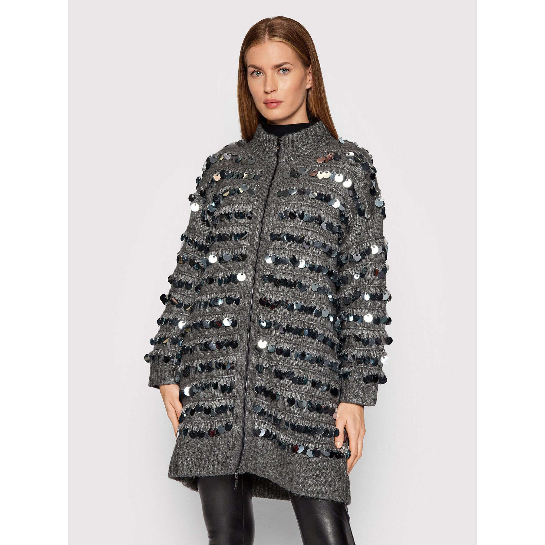 Blugirl Blumarine Кардиган RH1046-MA30H Сив Regular Fit - Pepit.bg
