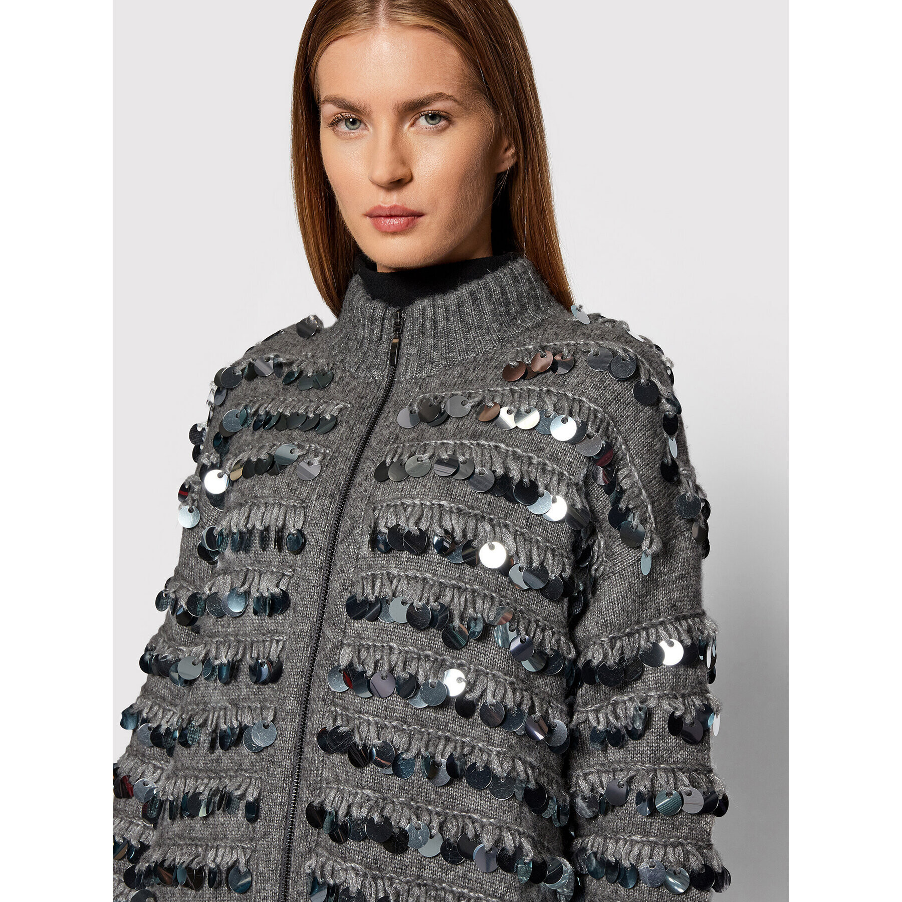Blugirl Blumarine Кардиган RH1046-MA30H Сив Regular Fit - Pepit.bg