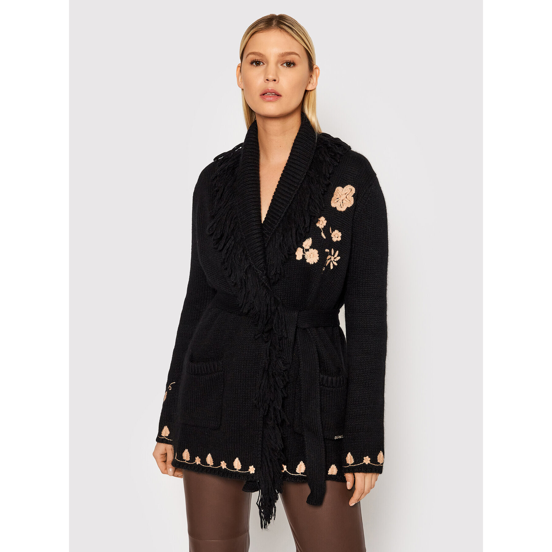 Blugirl Blumarine Кардиган RH1076-MA87L Черен Regular Fit - Pepit.bg
