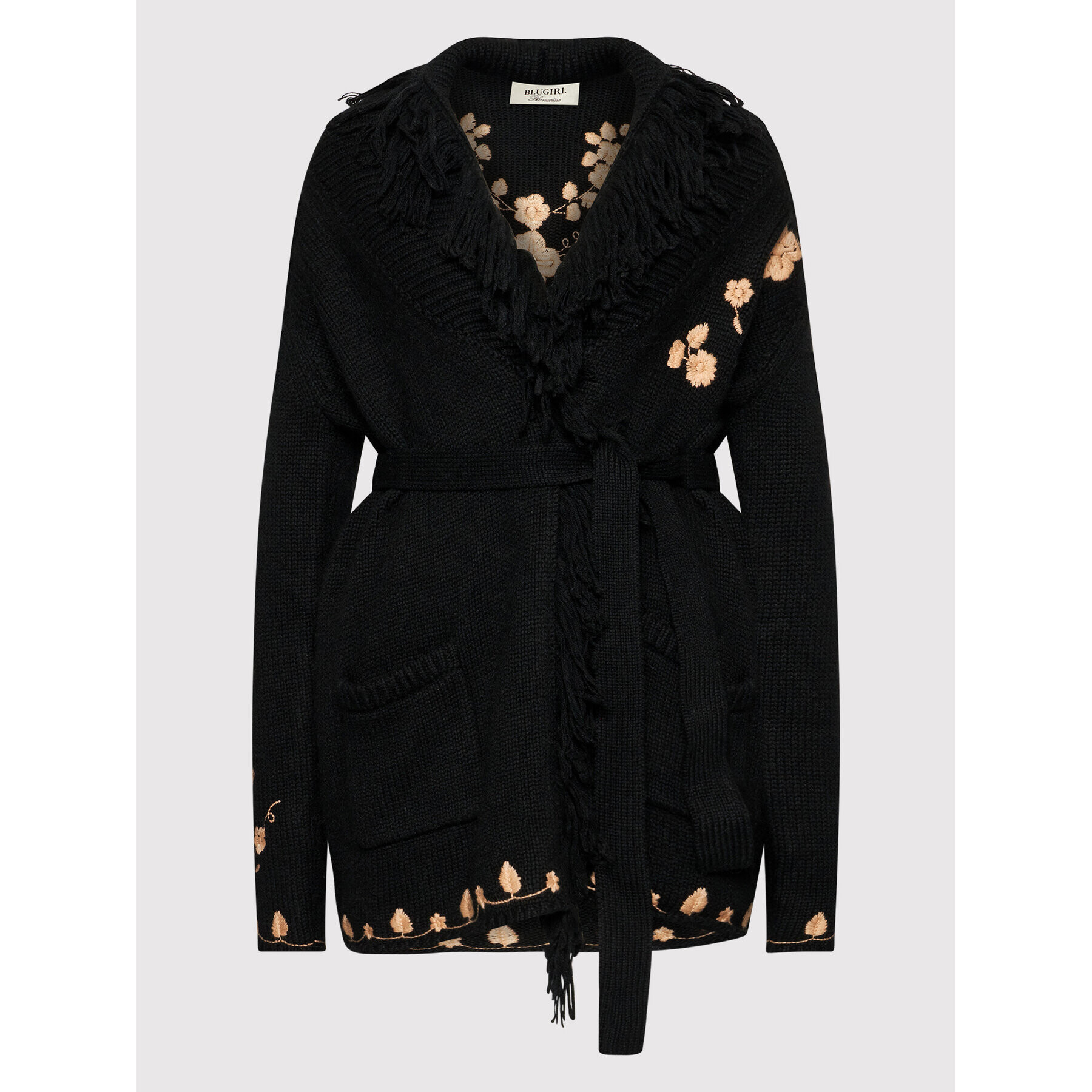 Blugirl Blumarine Кардиган RH1076-MA87L Черен Regular Fit - Pepit.bg