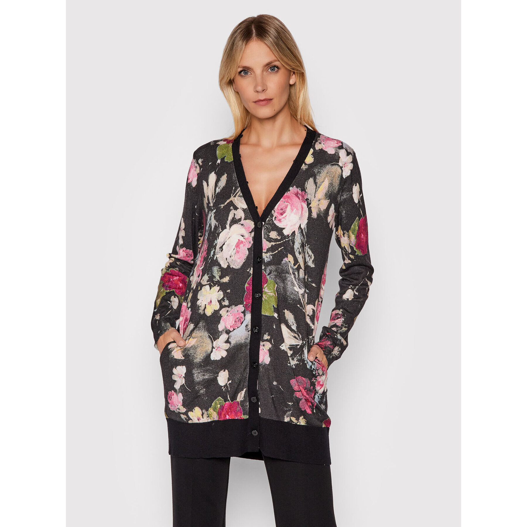 Blugirl Blumarine Кардиган RH1106-MAB01 Черен Regular Fit - Pepit.bg