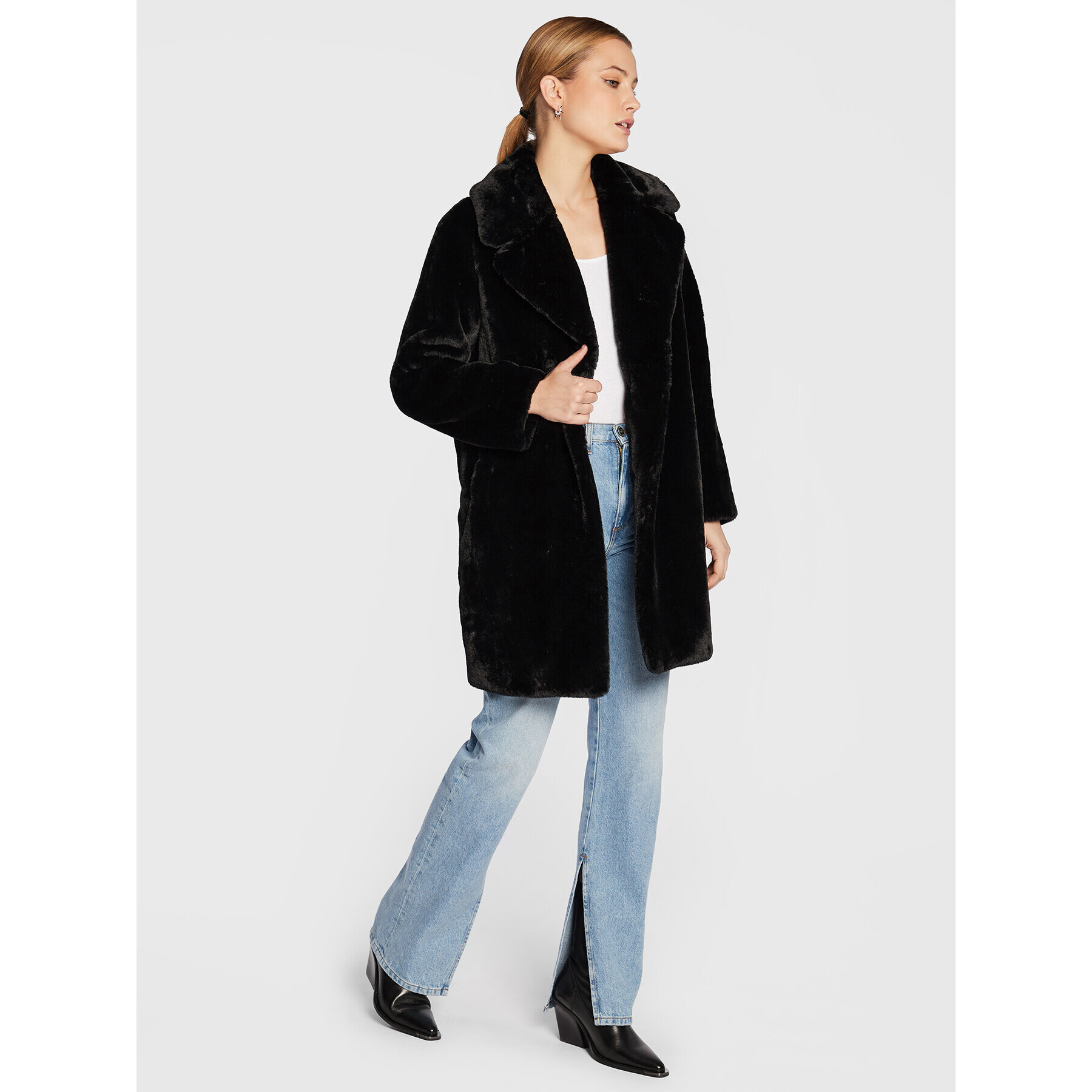 Blugirl Blumarine Кожено палто RF2081-E0821 Черен Regular Fit - Pepit.bg