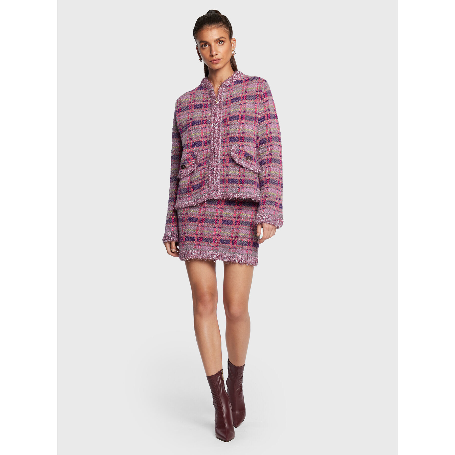 Blugirl Blumarine Мини пола RF2038-MA293 Виолетов Regular Fit - Pepit.bg