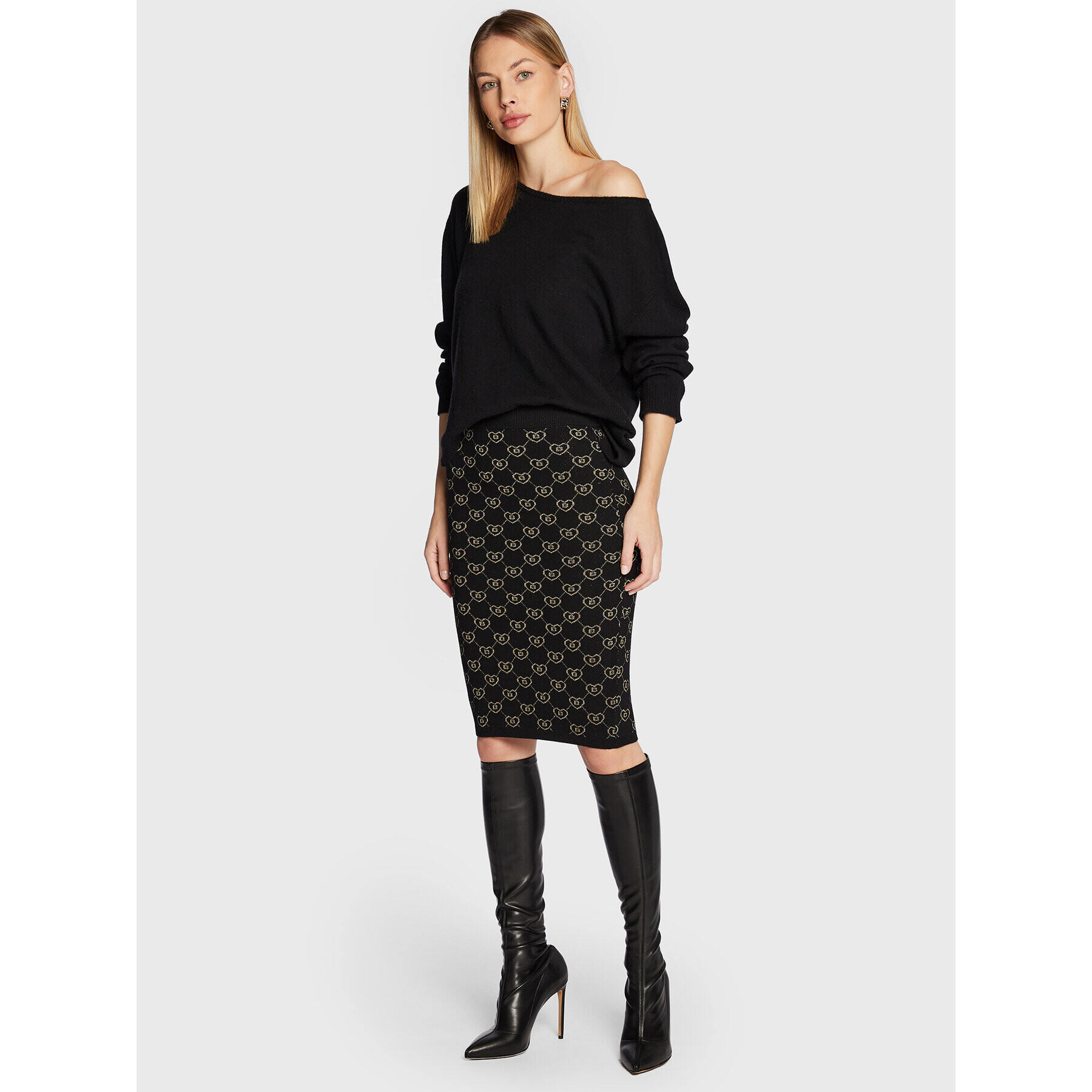 Blugirl Blumarine Пола тип молив RF2113-MA21N Черен Slim Fit - Pepit.bg