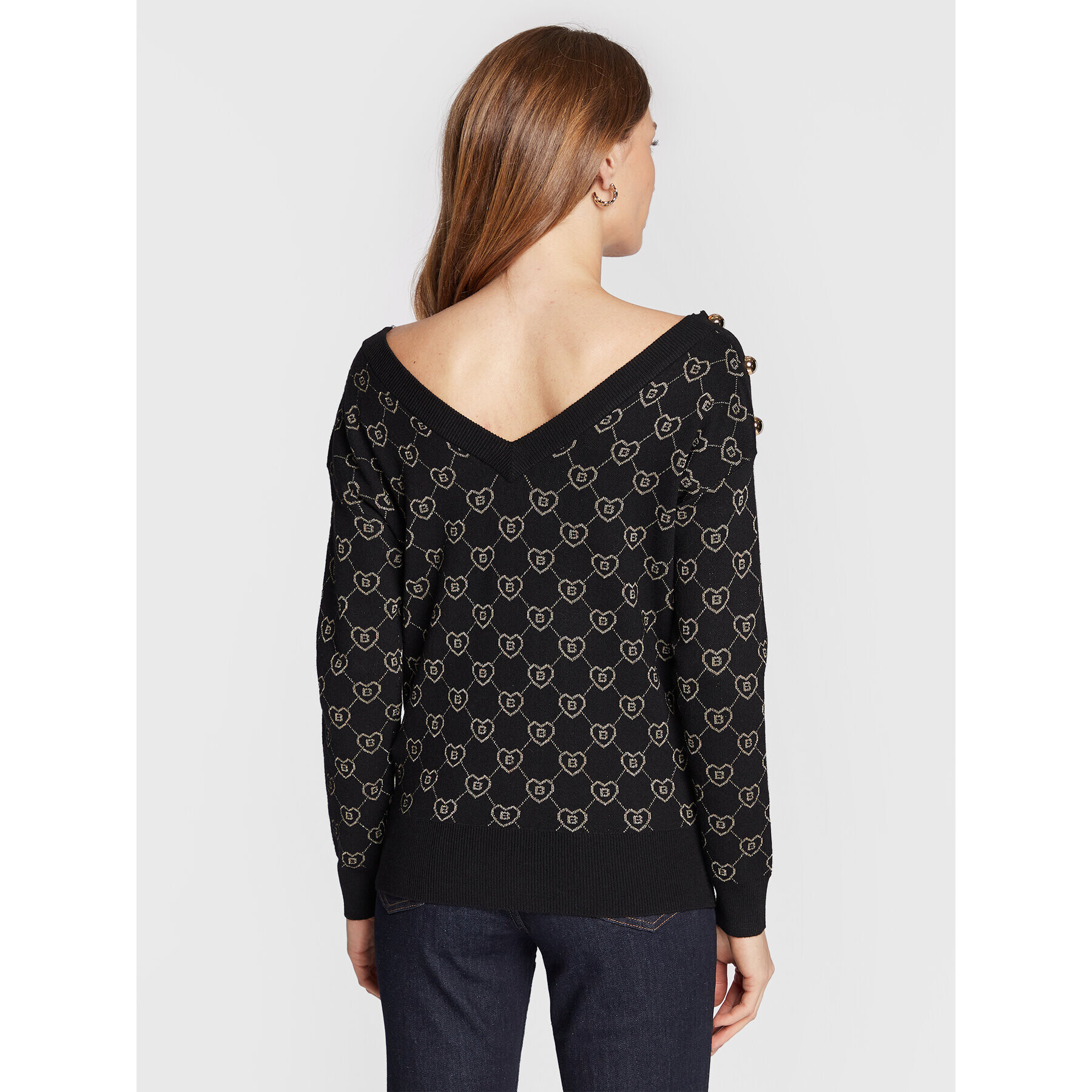 Blugirl Blumarine Пуловер RF2115-MA21N Черен Regular Fit - Pepit.bg
