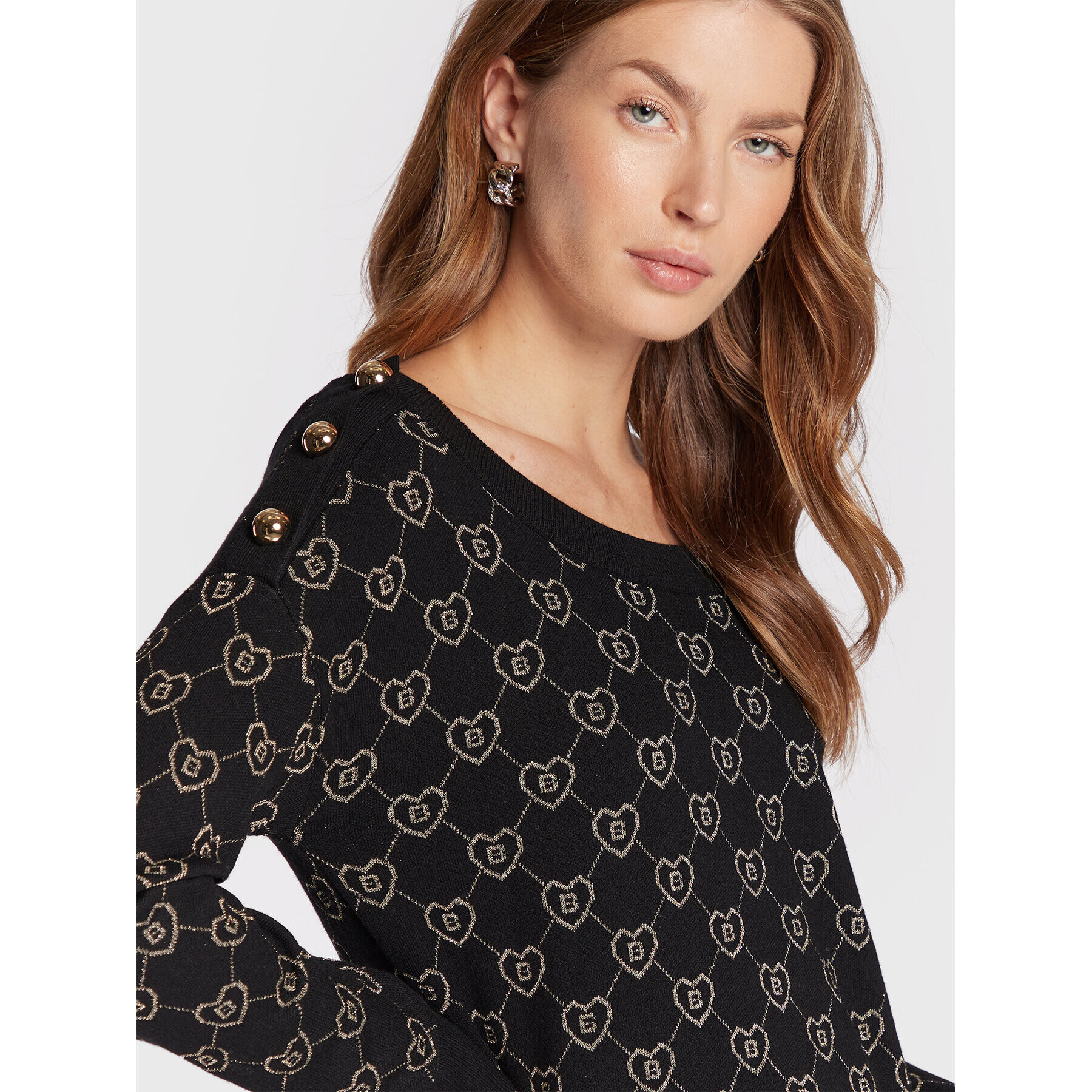 Blugirl Blumarine Пуловер RF2115-MA21N Черен Regular Fit - Pepit.bg