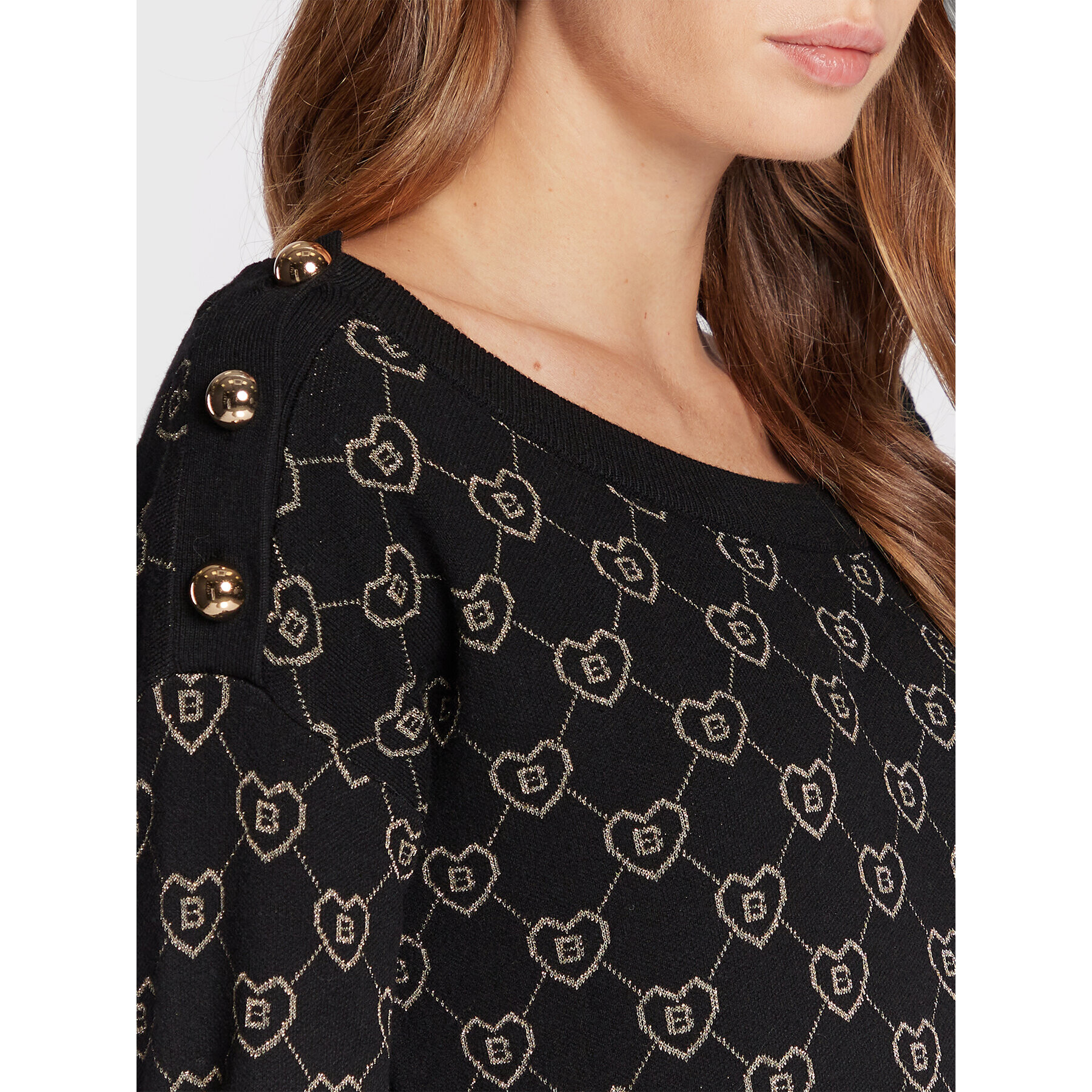 Blugirl Blumarine Пуловер RF2115-MA21N Черен Regular Fit - Pepit.bg