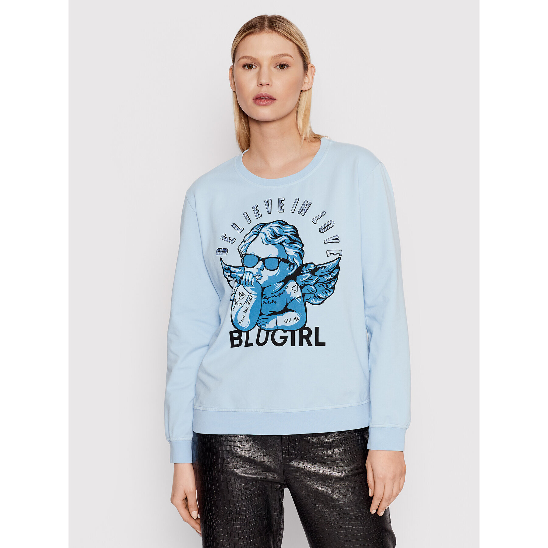 Blugirl Blumarine Суитшърт RA2250 F0833 Син Regular Fit - Pepit.bg