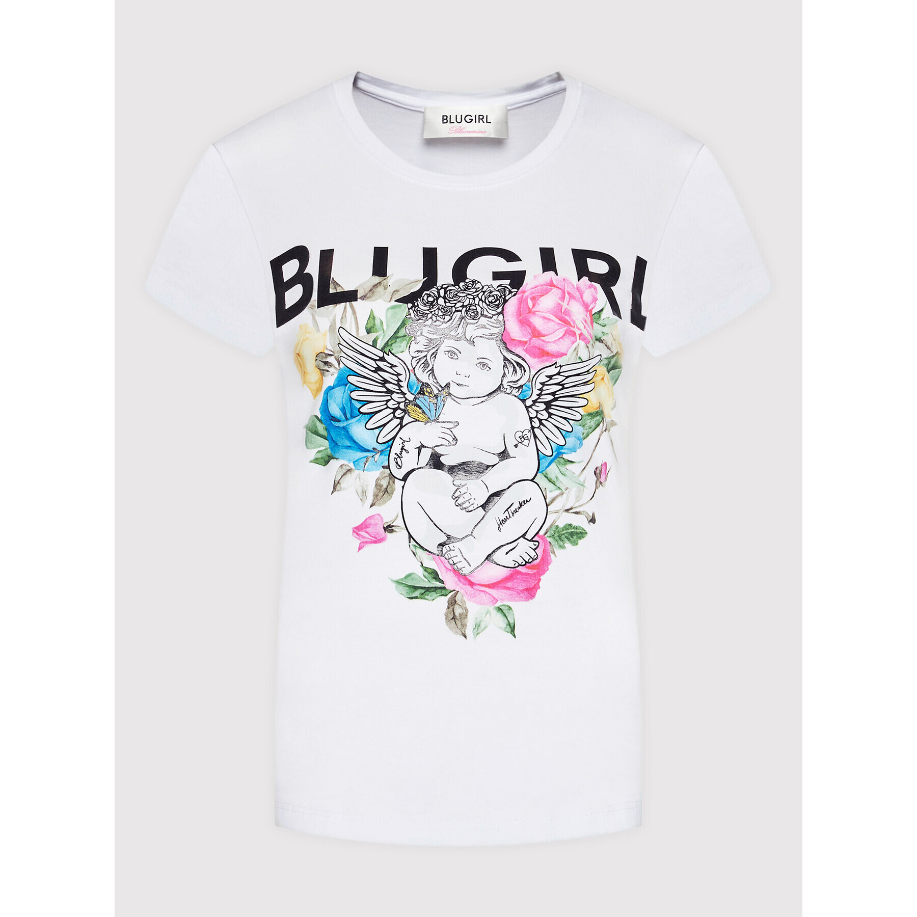 Blugirl Blumarine Тишърт RA2230-J6450 Бял Regular Fit - Pepit.bg