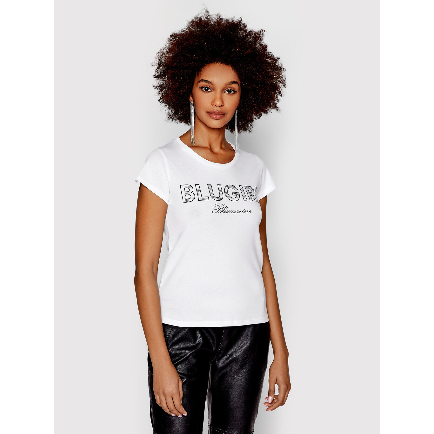 Blugirl Blumarine Тишърт RA2258 J5972 Бял Regular Fit - Pepit.bg