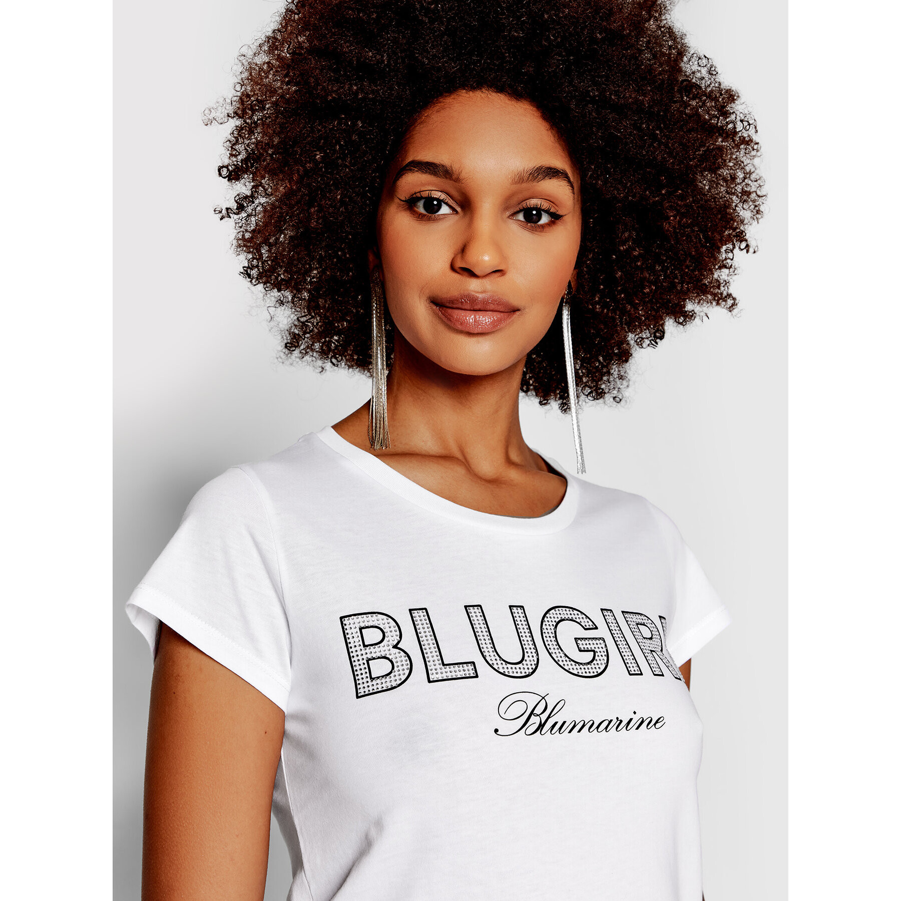Blugirl Blumarine Тишърт RA2258 J5972 Бял Regular Fit - Pepit.bg