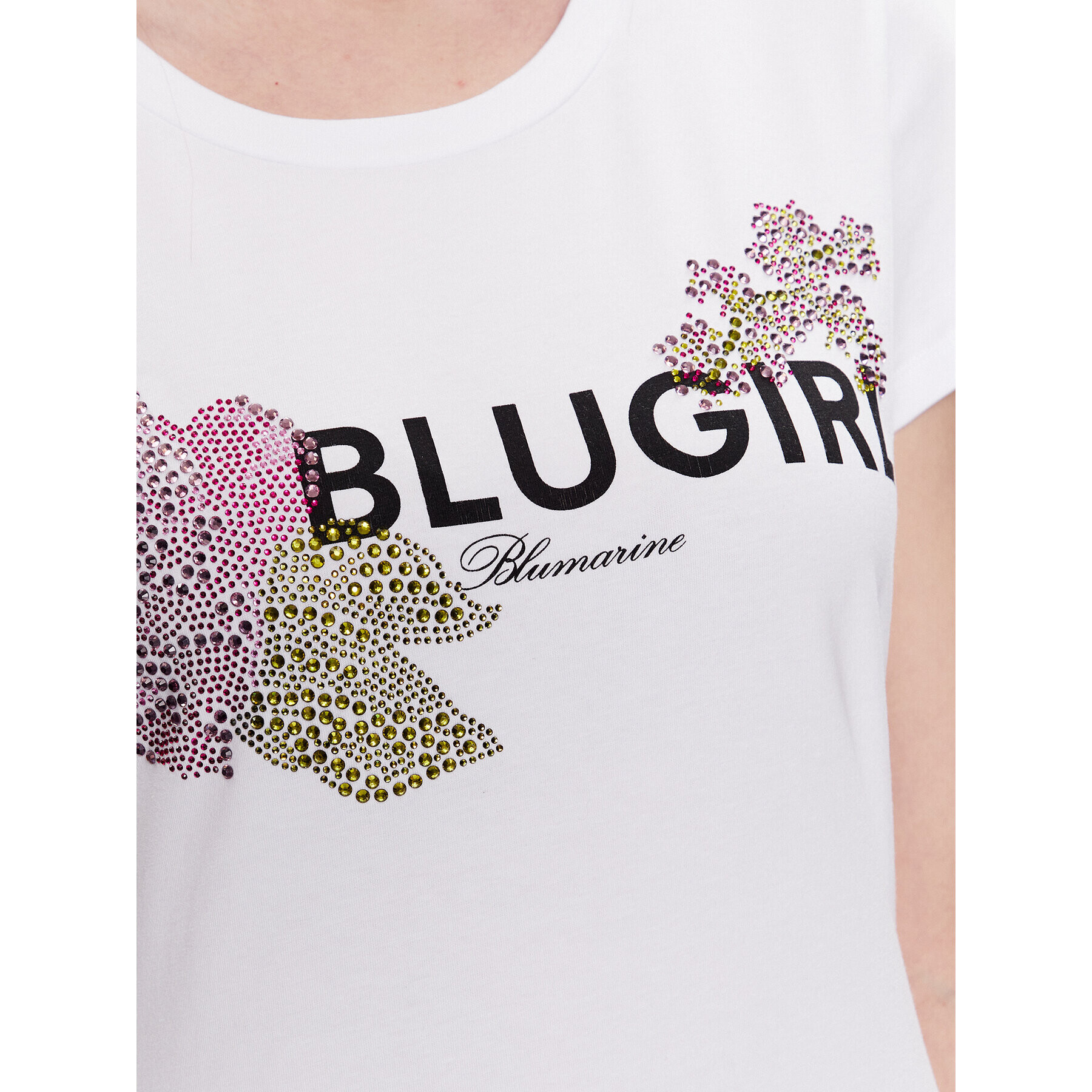 Blugirl Blumarine Тишърт RA3157-J5003 Бял Regular Fit - Pepit.bg