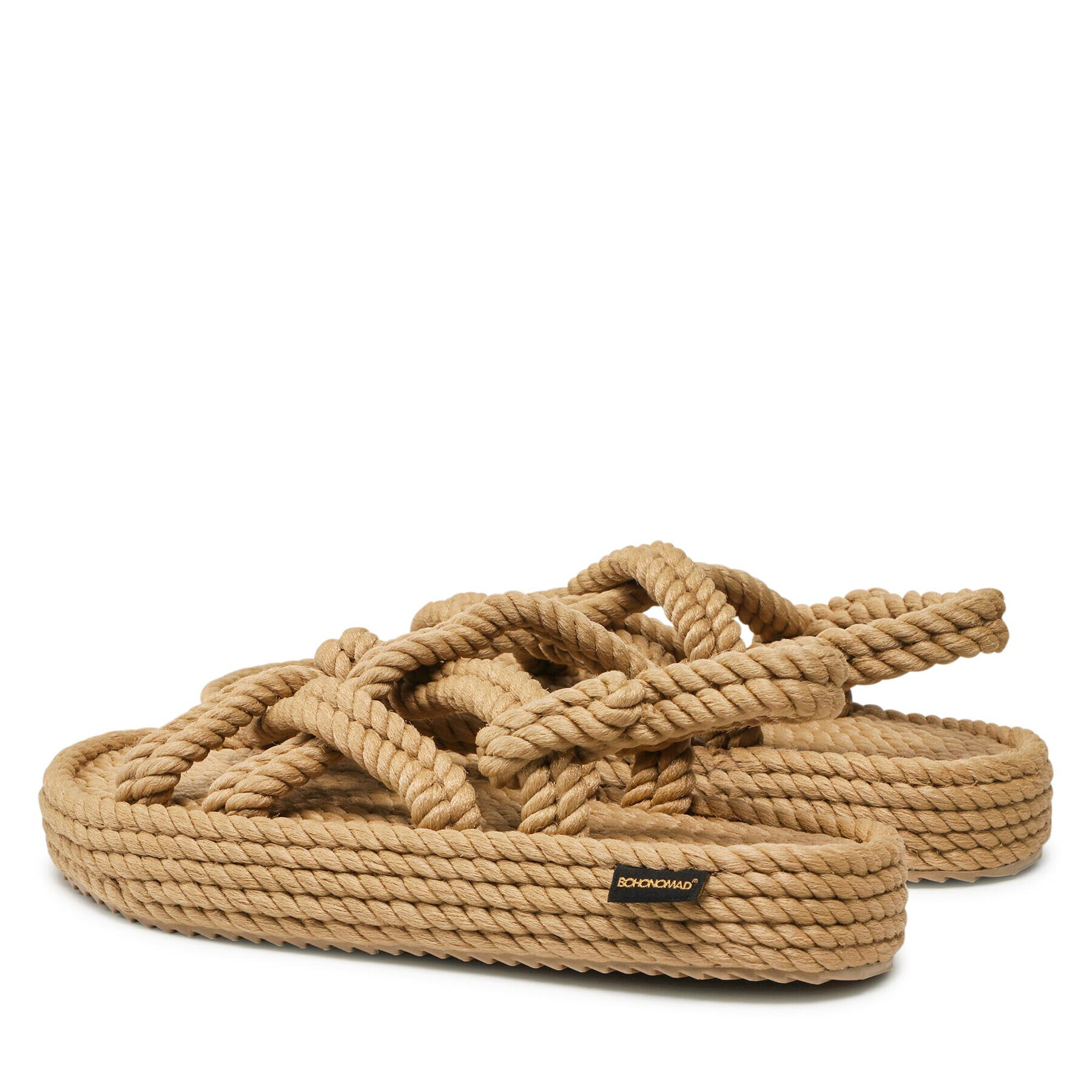 Bohonomad Сандали Bodrum Platform Sandal BOD.0012.PRS Бежов - Pepit.bg