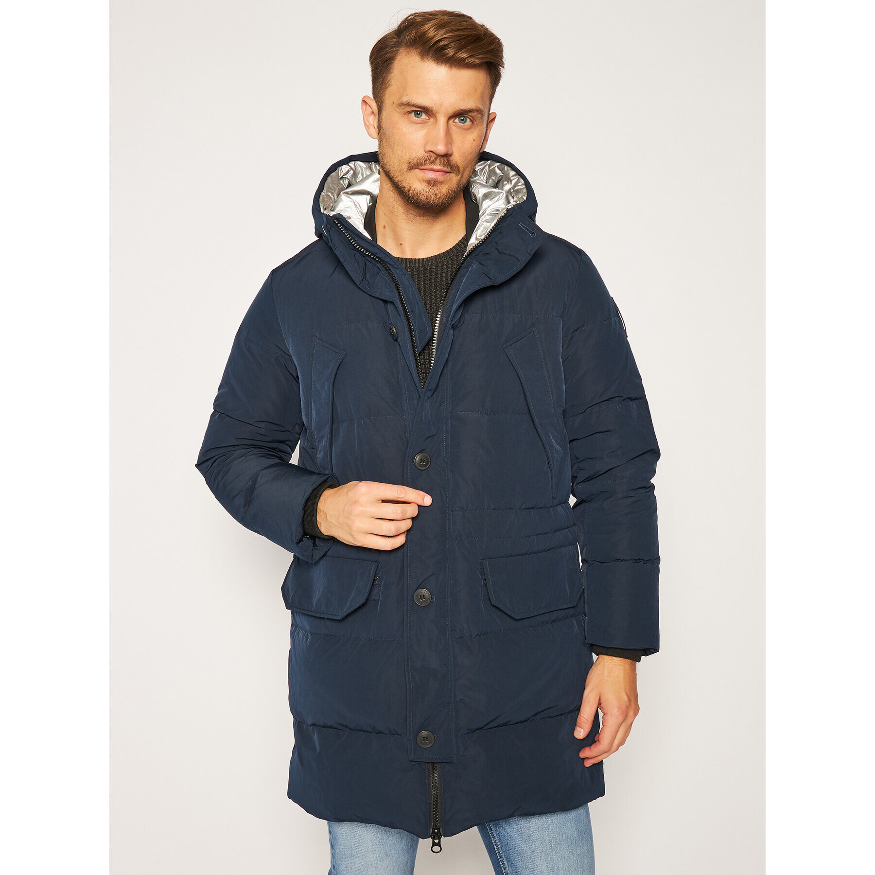 Bomboogie Парка Aspen CM6594TTE1 Тъмносин Regular Fit - Pepit.bg